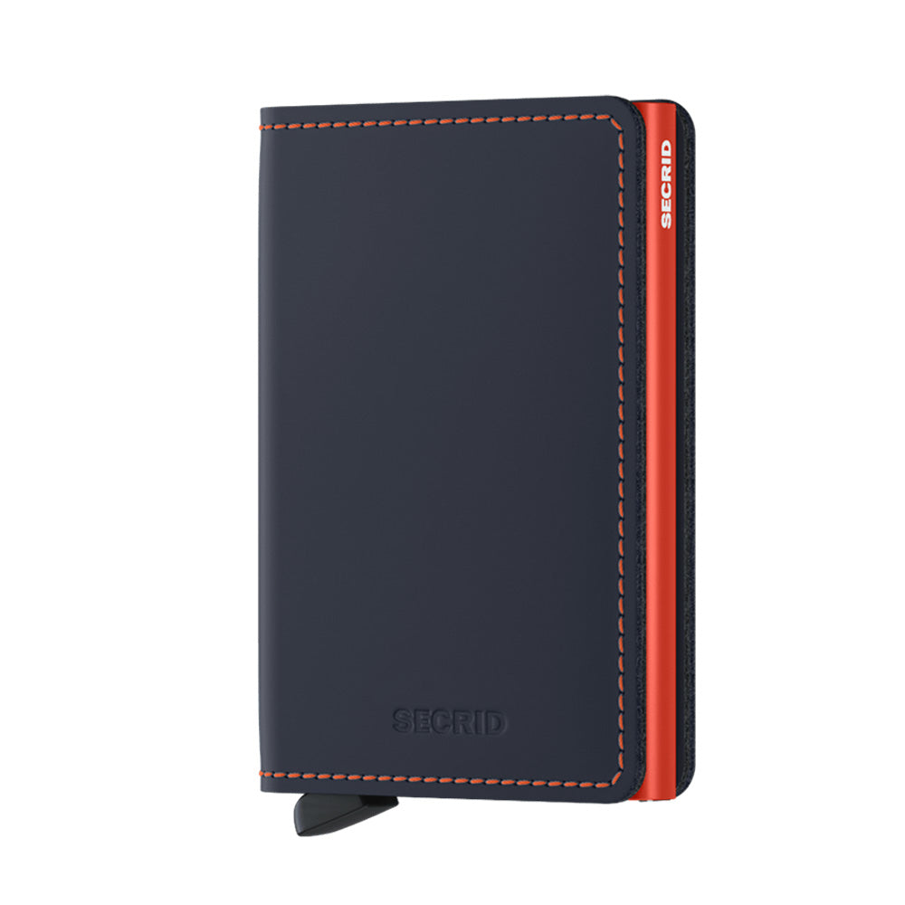 Secrid Slimwallet Matte Nightblue & Orange