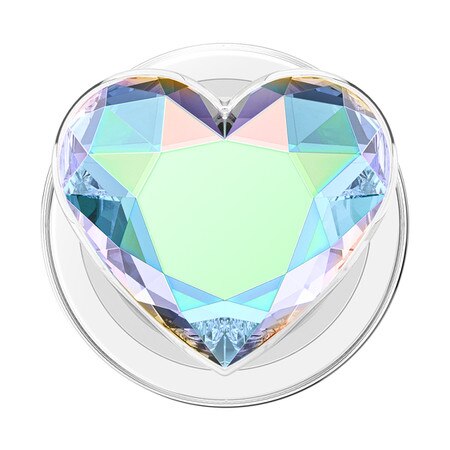 PopSockets PopGrip for MagSafe Round with Adapter Iridescent Dichroic Heart