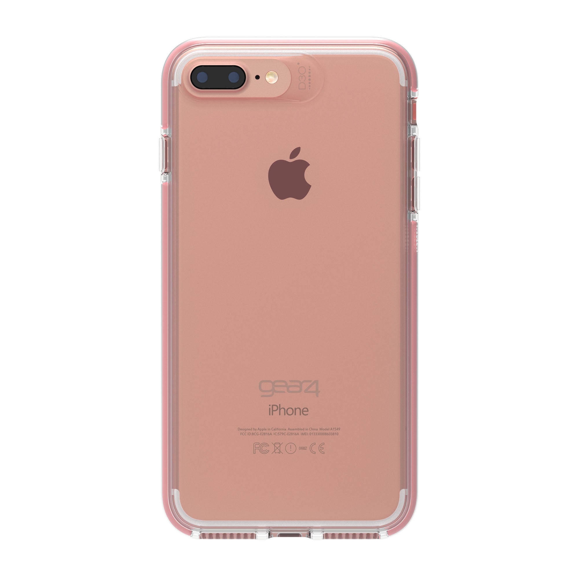 iPhone 8 Plus/7 Plus/6S Plus/6 Plus Gear4 D3O Clear/Rose Gold Piccadilly case - 15-00963