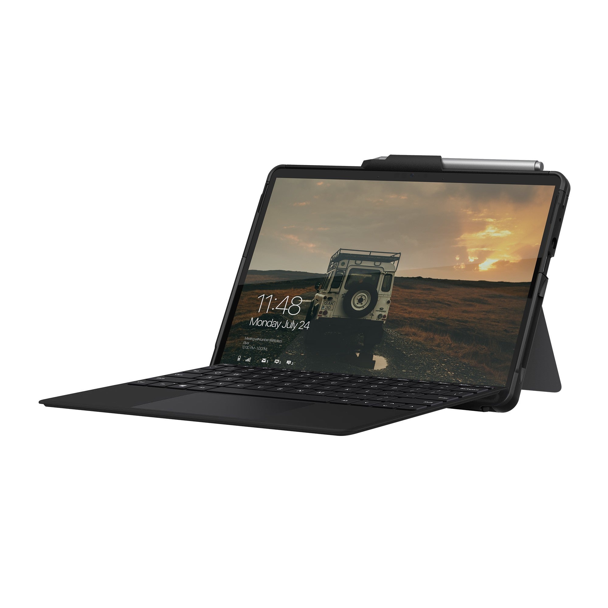 Microsoft Surface Go 4/3/2/1 UAG Scout Series Case w/H+S Strap - Black - 15-09949