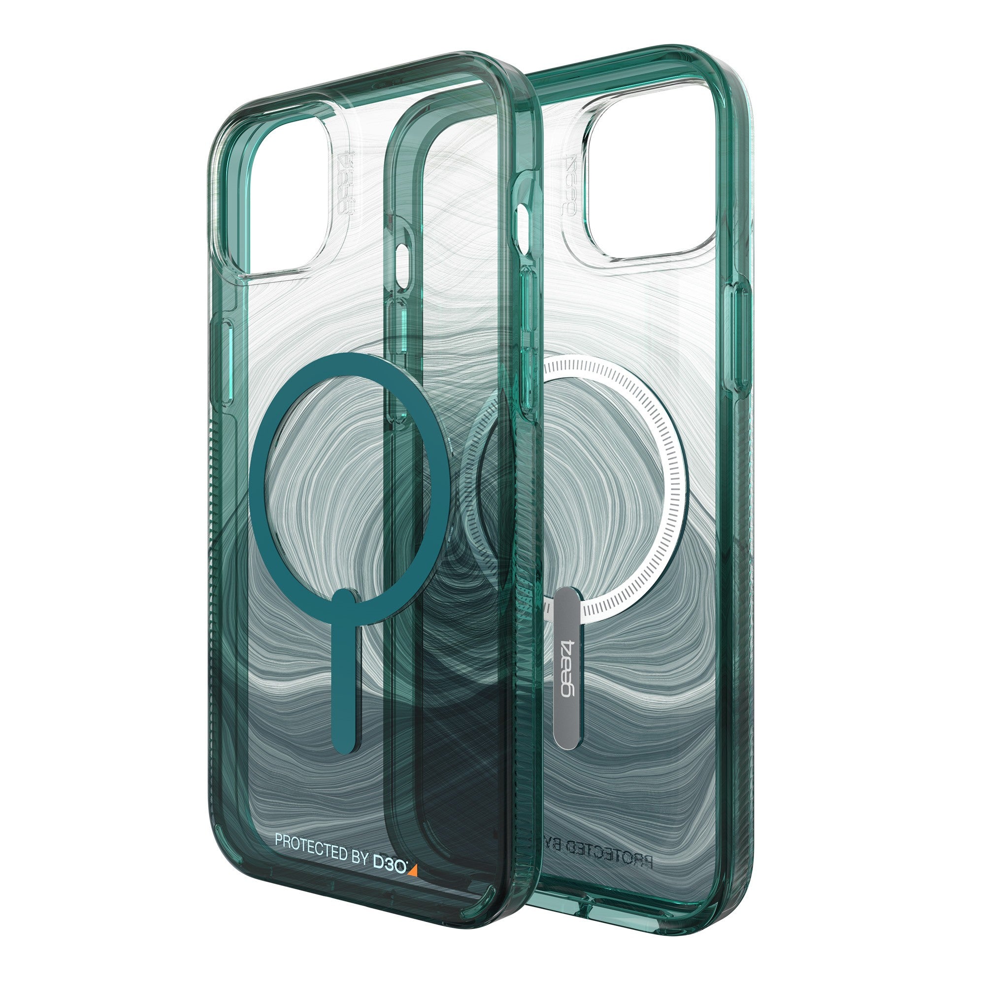 iPhone 15 Plus/14 Plus Gear4 D3O Milan Snap Case - Green Swirl - 15-10127