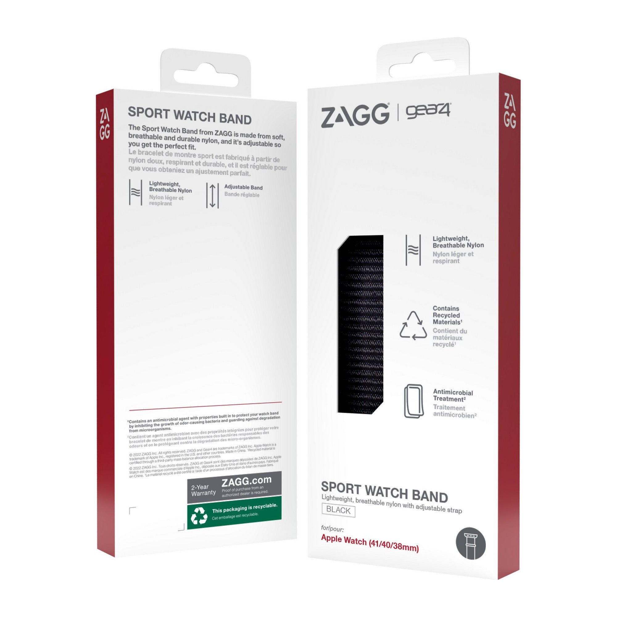 Apple Watch 38/40/41mm Gear4 Sport Band - Black - 15-10832