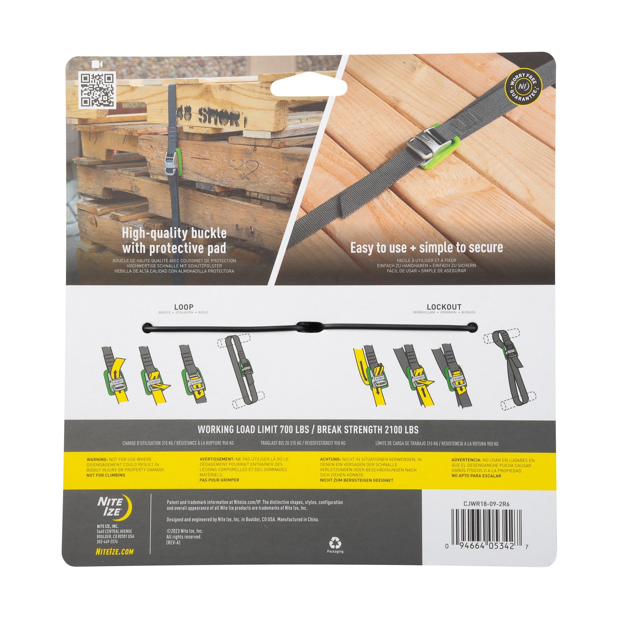 Nite Ize CamJam Tie Down Strap 18 ft. - 2 Pack - 15-11174