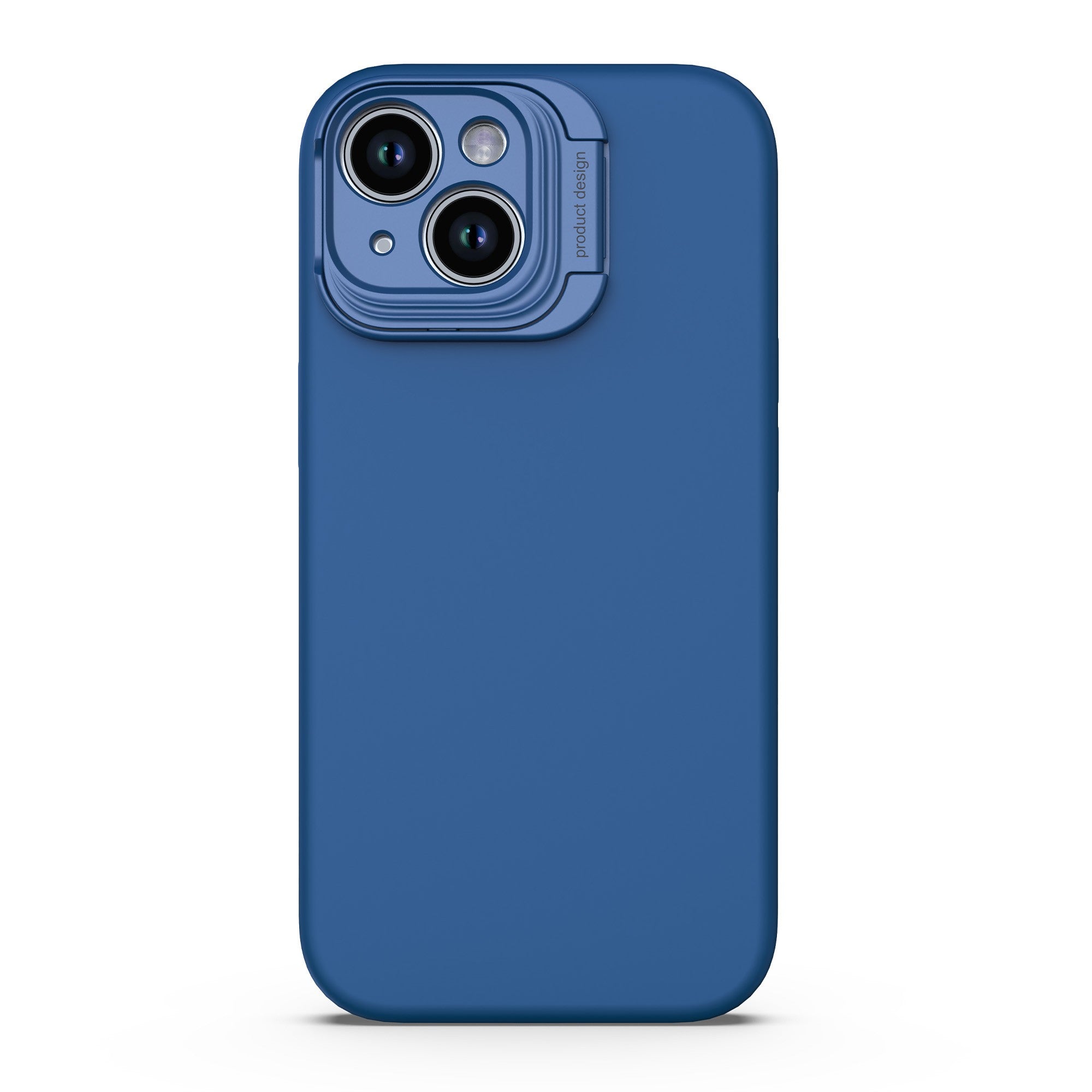 iPhone 15 Uunique Liquid Silicone MagSafe Stand Case - Navy Blue - 15-11348