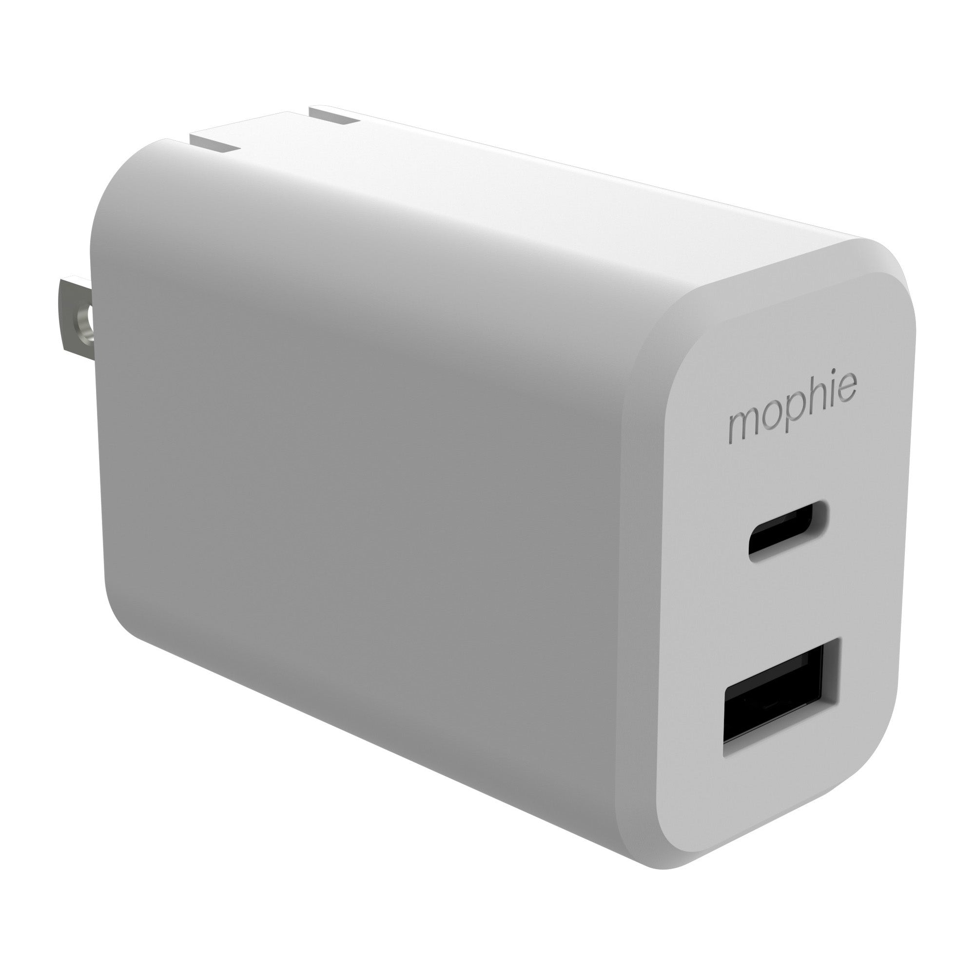 Mophie 42W Dual USB-A & USB-C PD Wall Charger - White - 15-11427