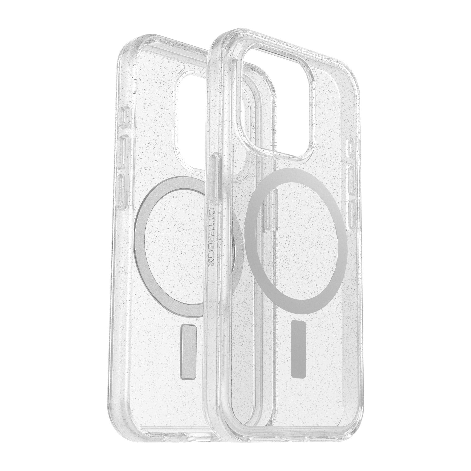 iPhone 15 Pro Otterbox Symmetry w/ MagSafe Clear Series Case - Silver (Stardust) - 15-11565