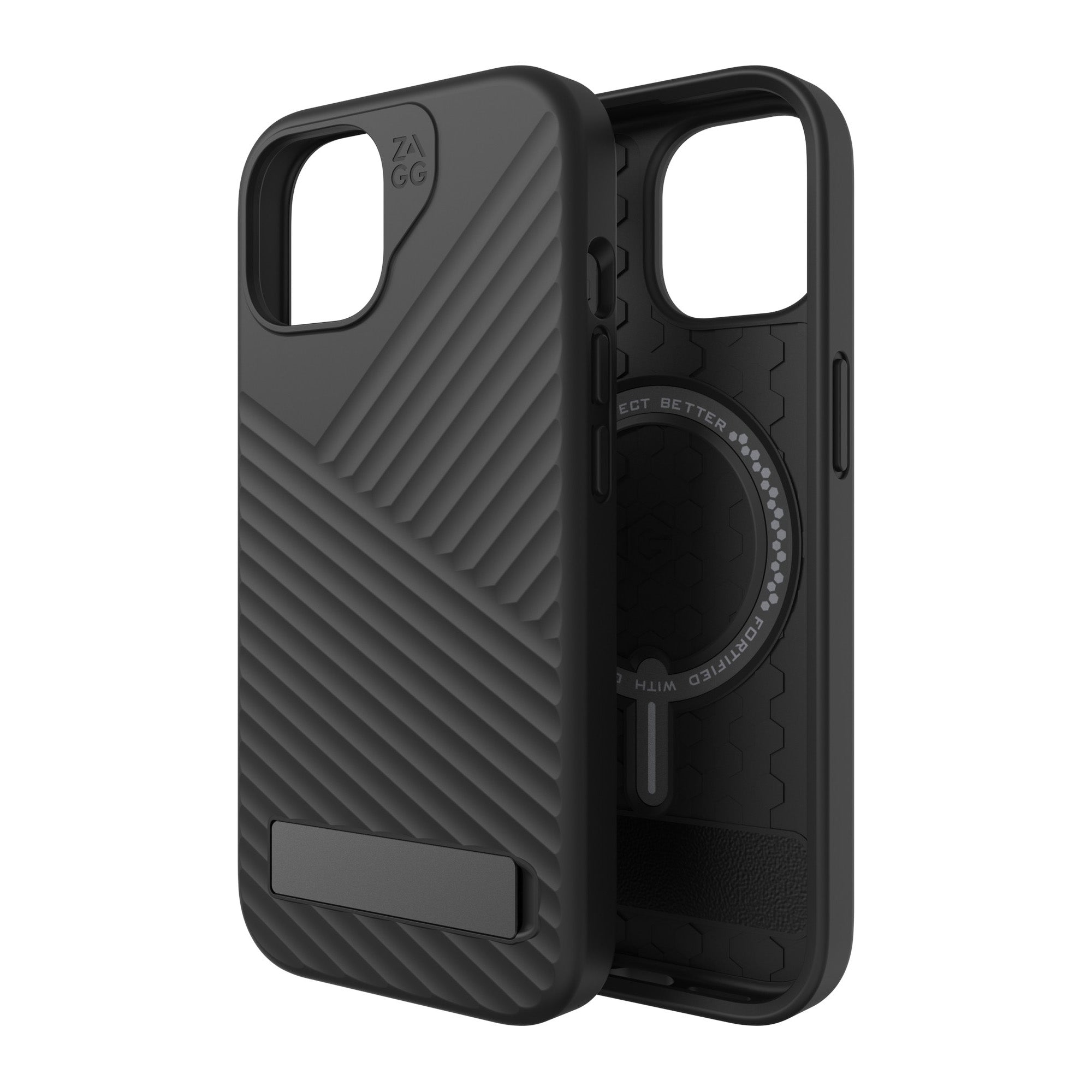 iPhone 15/14/13 ZAGG (GEAR4) Denali Snap Kickstand Case - Black - 15-11639