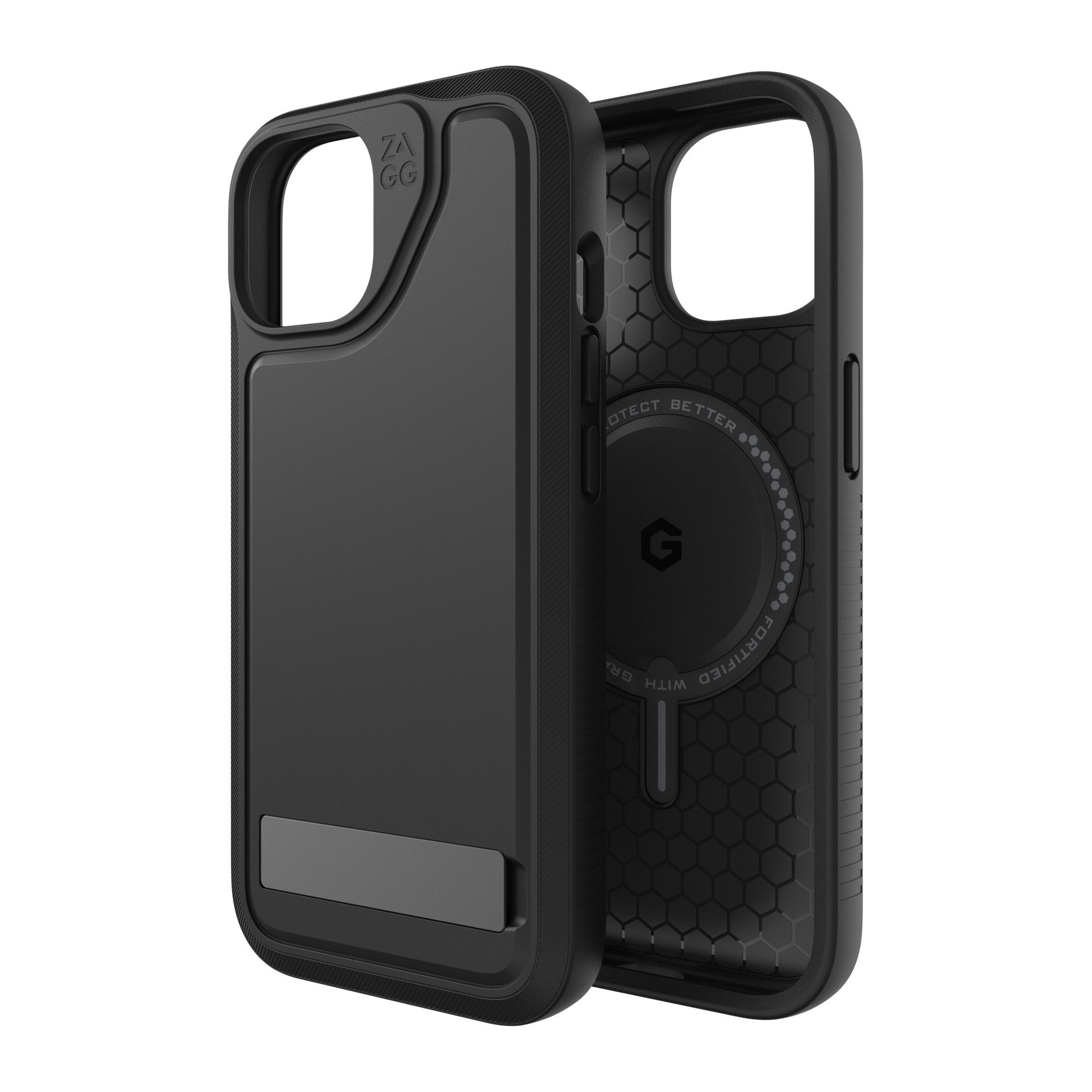 iPhone 15/14/13 ZAGG/GEAR4 Graphene Everest Snap Kickstand Case - Black - 15-11643