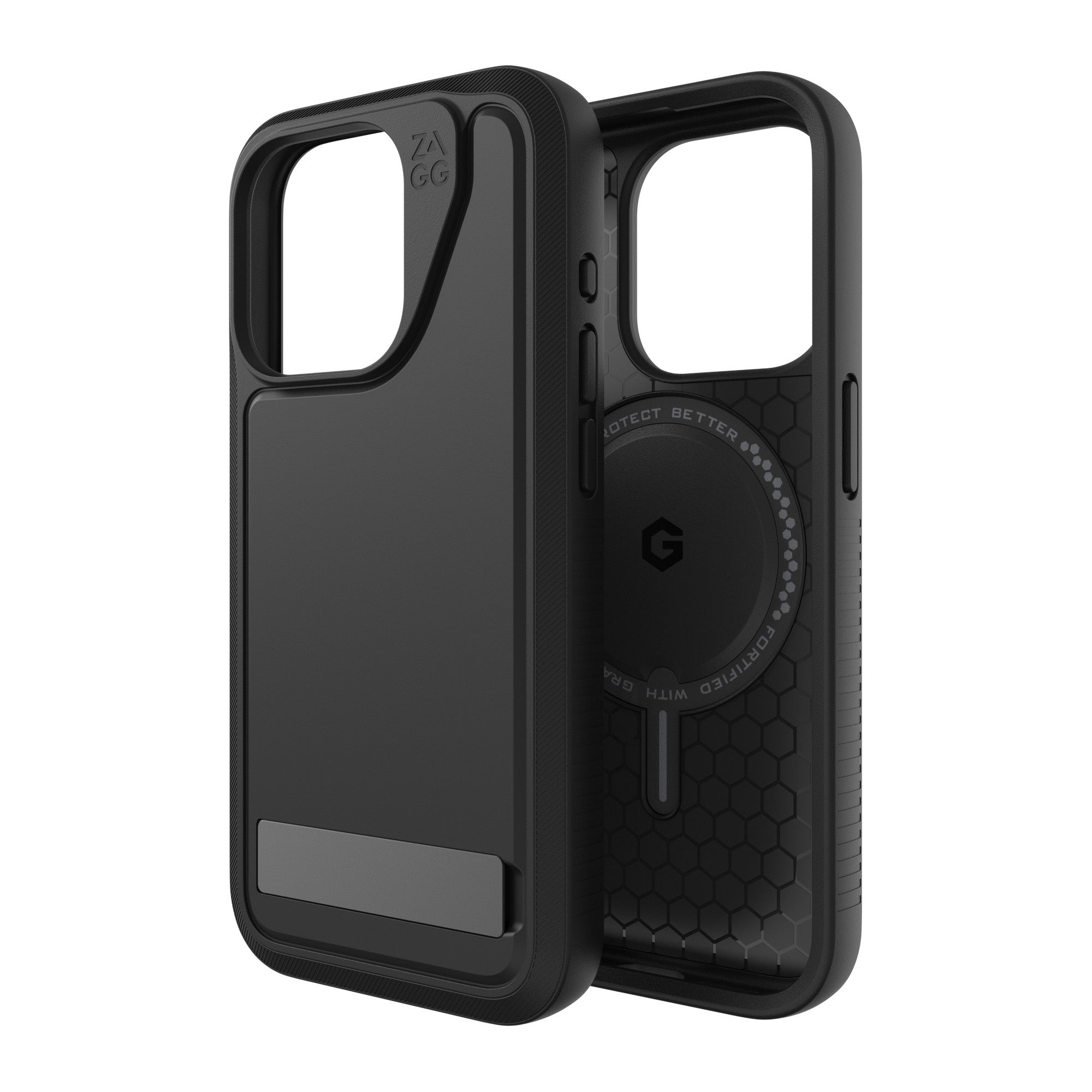 iPhone 15 Pro ZAGG/GEAR4 Graphene Everest Snap Kickstand Case - Black - 15-11670