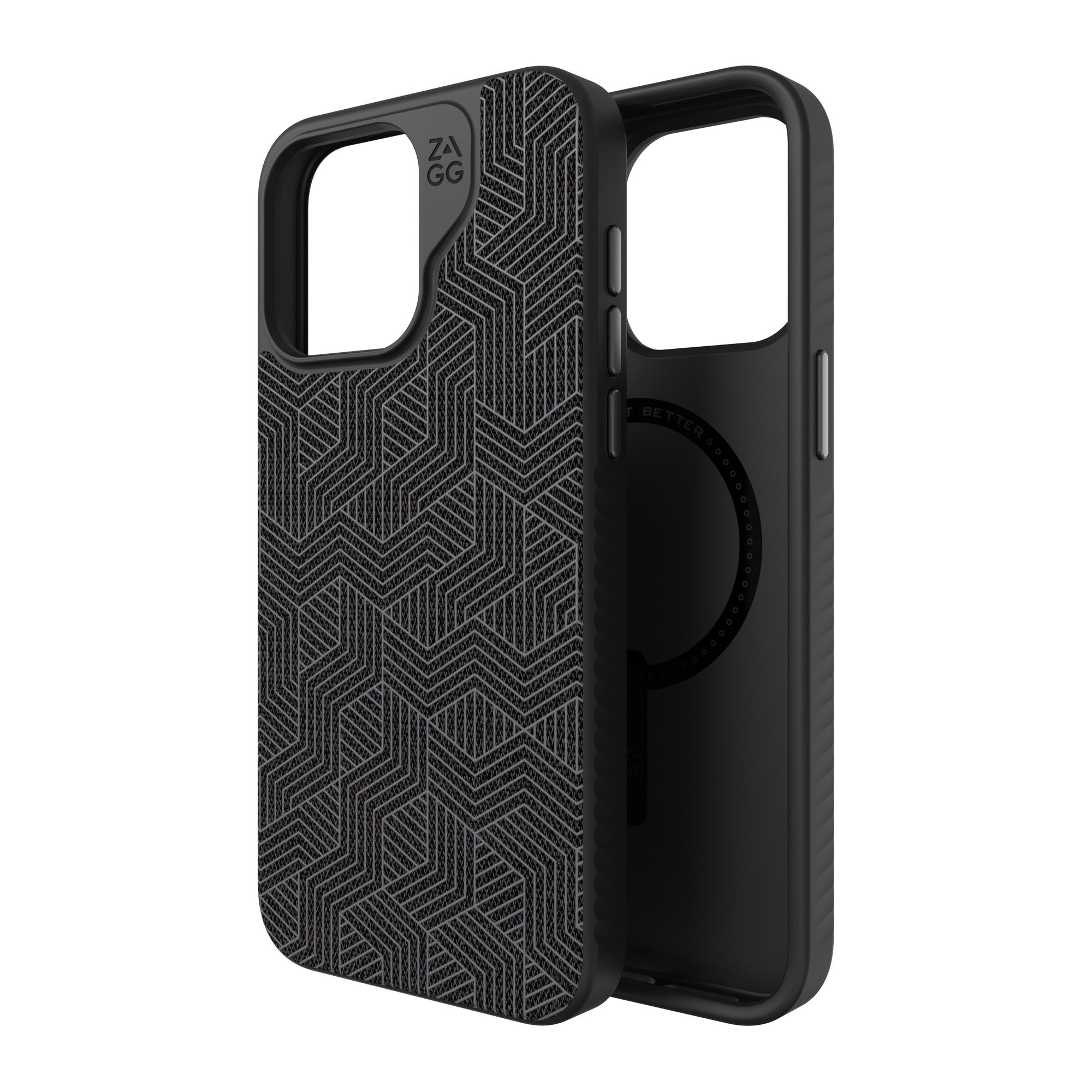 iPhone 15 Pro Max ZAGG/GEAR4 Graphene London Snap Case - Black Geo - 15-11702