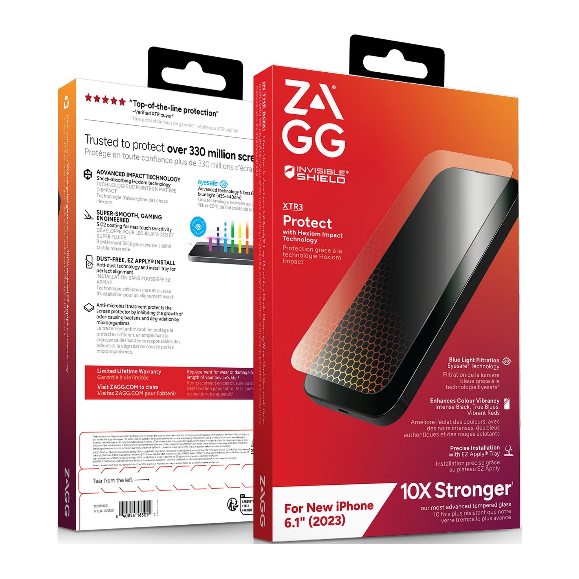 iPhone 15 ZAGG InvisibleShield Glass XTR3 Screen Protector - 15-11713