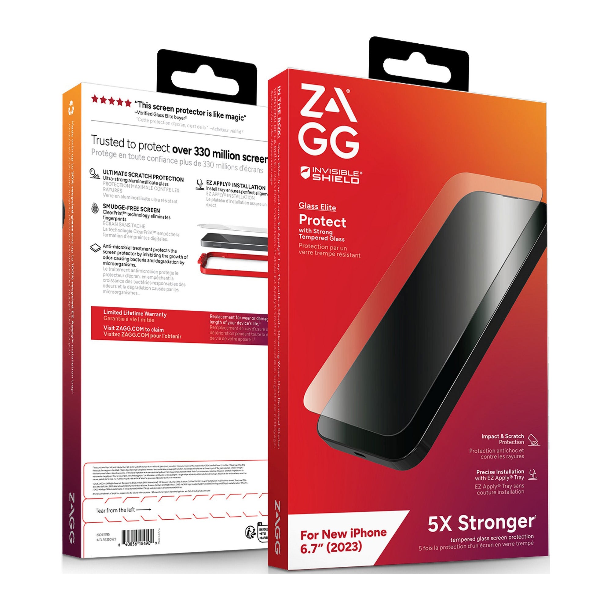 iPhone 15 Plus ZAGG InvisibleShield Glass Elite Screen Protector - 15-11717