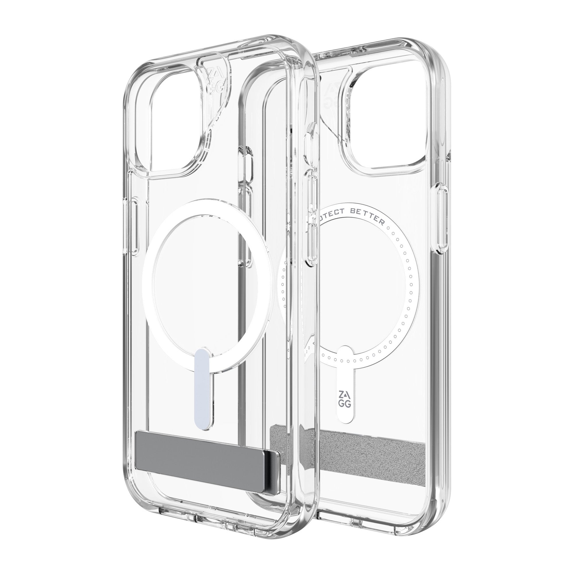 iPhone 15/14/13 ZAGG/GEAR4 Graphene Crystal Palace Snap Kickstand Case - Clear - 15-11778