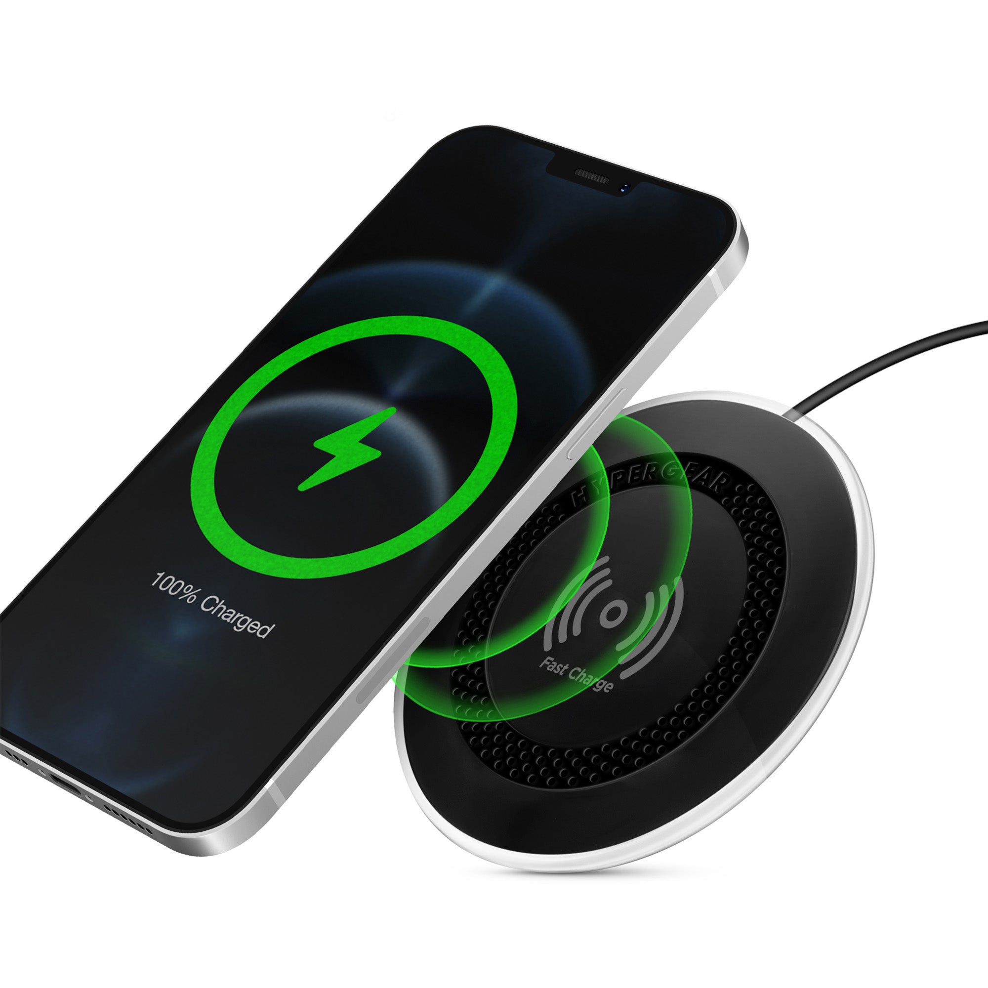 HyperGear 15W ChargePad Pro Wireless Fast Charger w/ USB-C Hub - Black - 15-11936