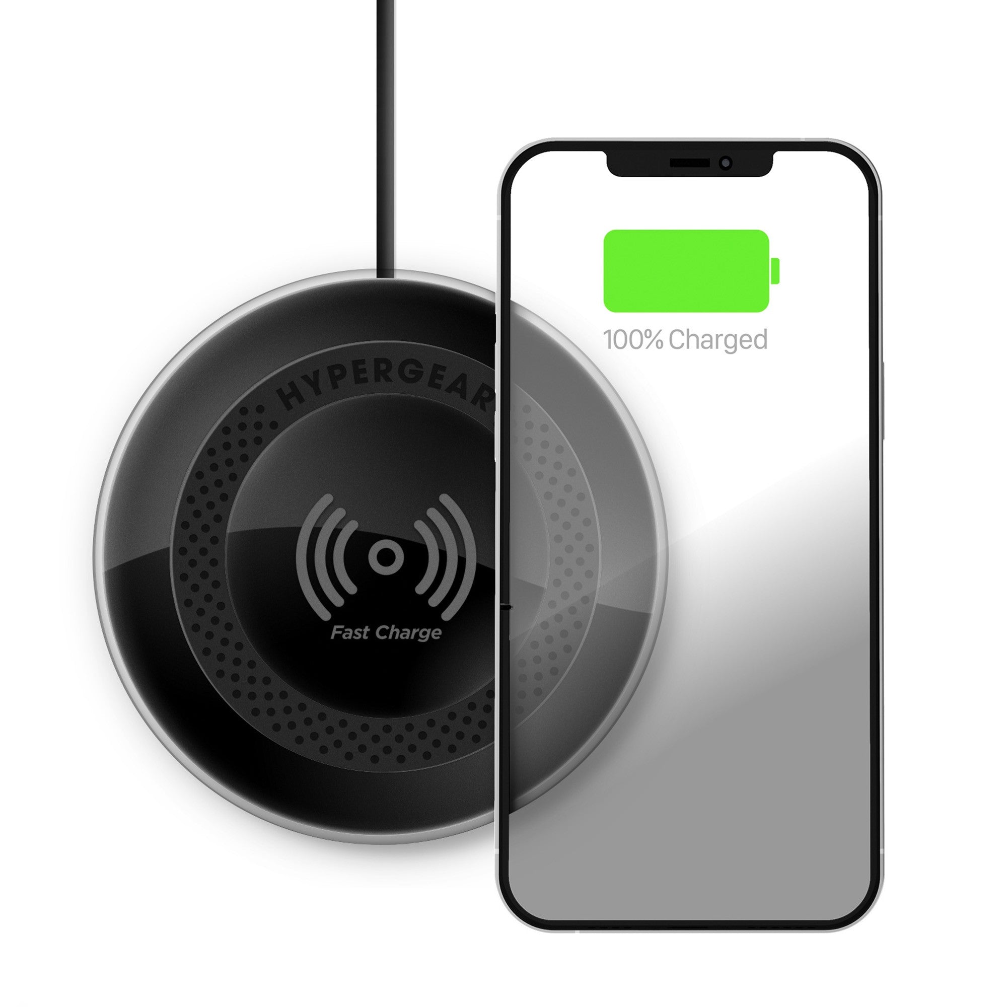 HyperGear 15W ChargePad Pro Wireless Fast Charger w/ USB-C Hub - Black - 15-11936