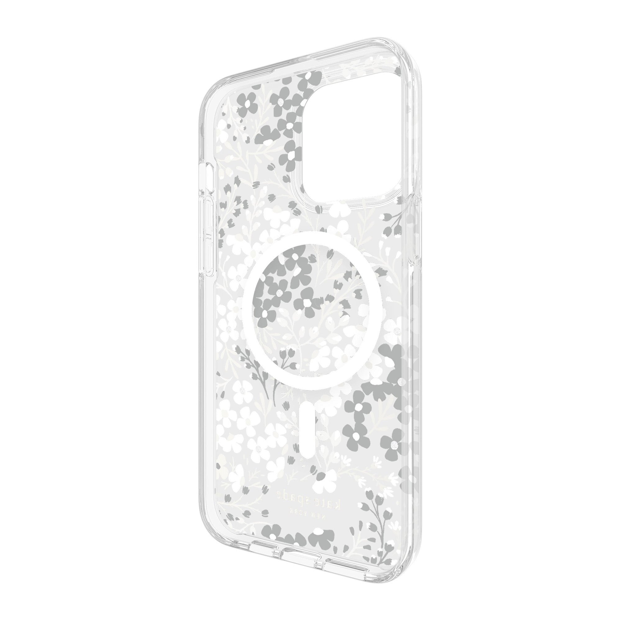 iPhone 15 Pro Max Kate Spade Protective Hardshell MagSafe Case - Black/White (Multi Floral) - 15-12011