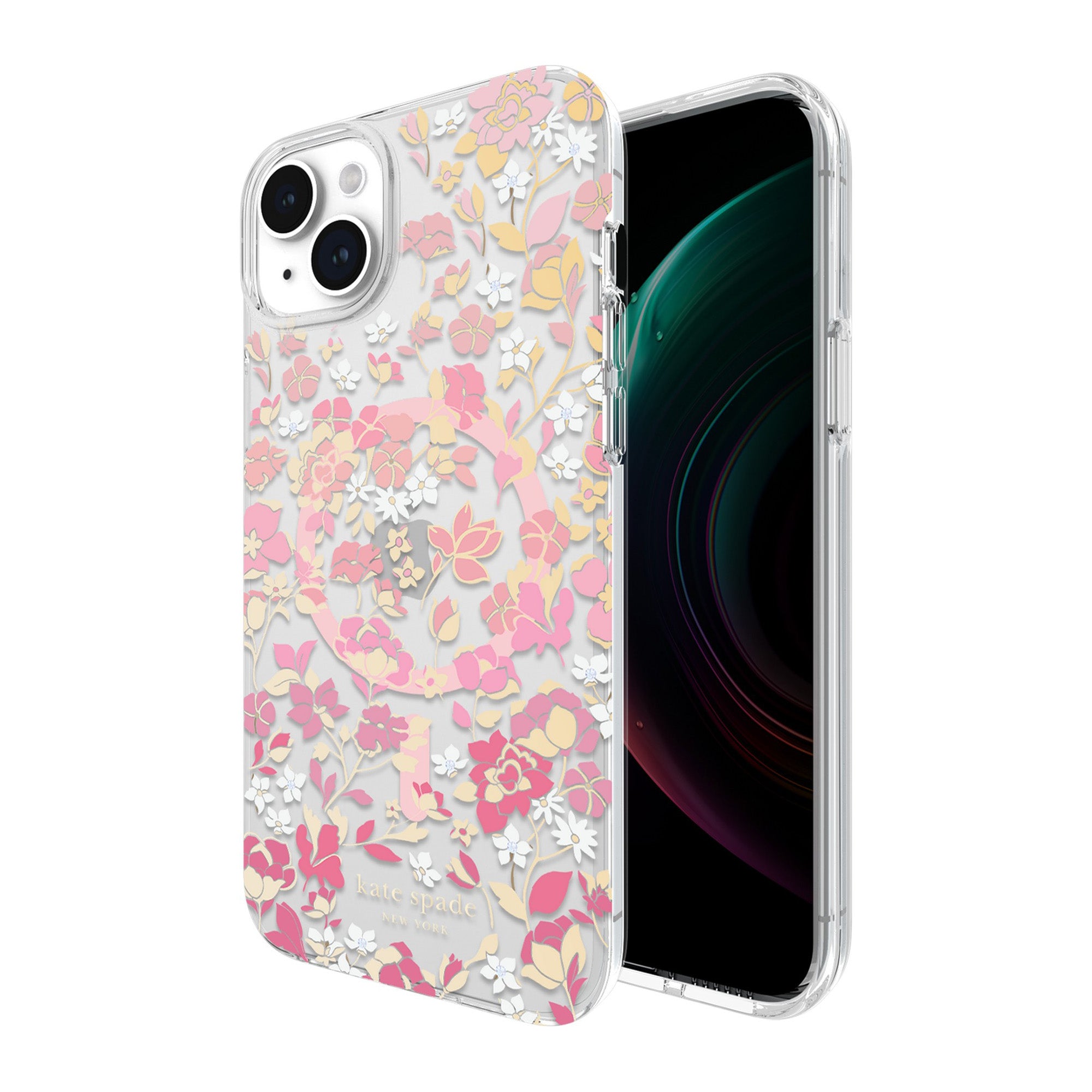 iPhone 15 Plus/14 Plus Kate Spade Protective Hardshell MagSafe Case - Flowerbed - 15-12019