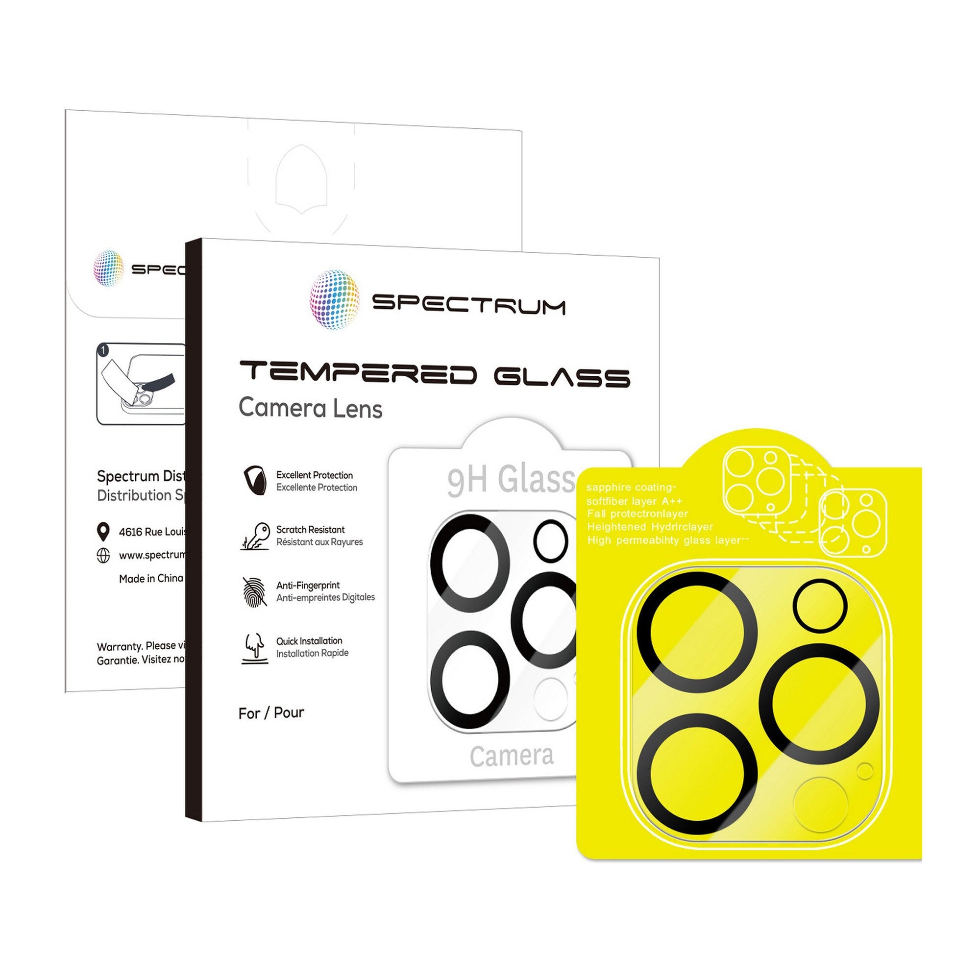 iPhone 15 Pro/15 Pro Max Spectrum Glass Lens Protector - 15-12045