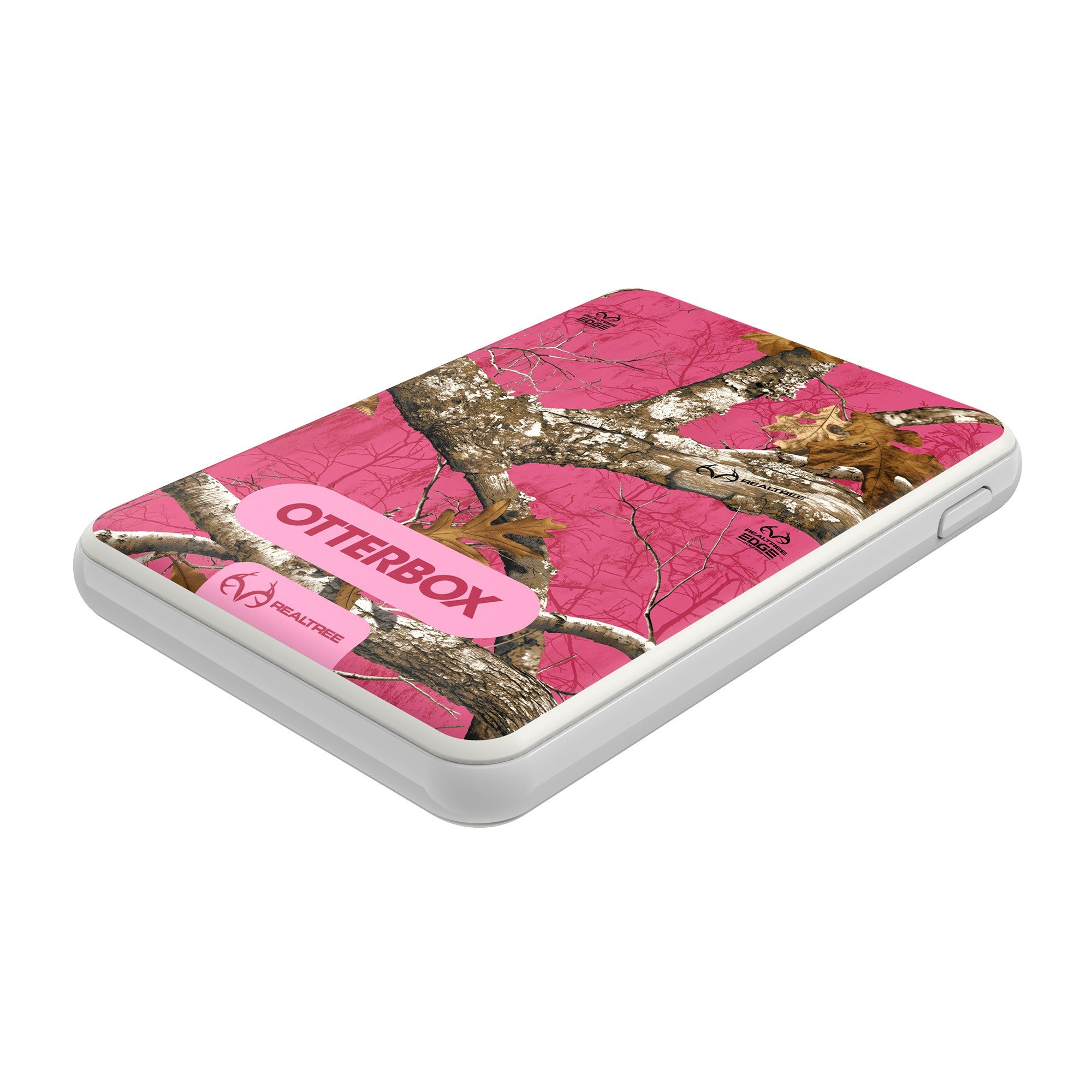 Otterbox 5,000 mAh 3-in-1 Portable Power Bank Mobile Charging Kit - White (Realtree Flamingo) - 15-12099