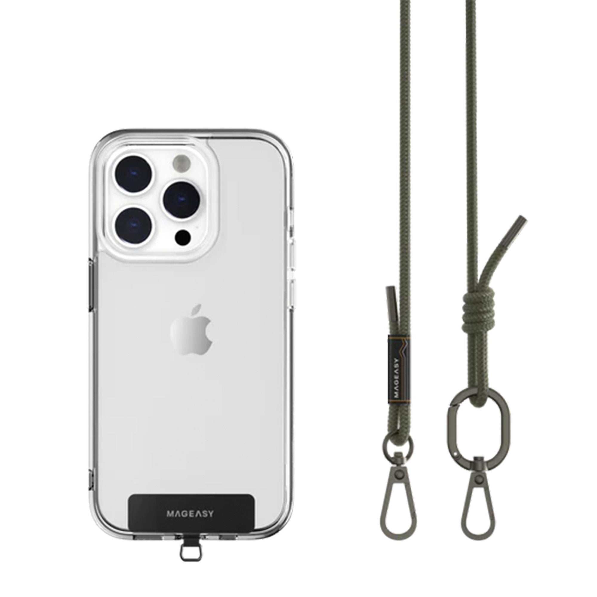 Universal MAGEASY 6mm Adjustable Strap Phone Lanyard - Army Green - 15-12103
