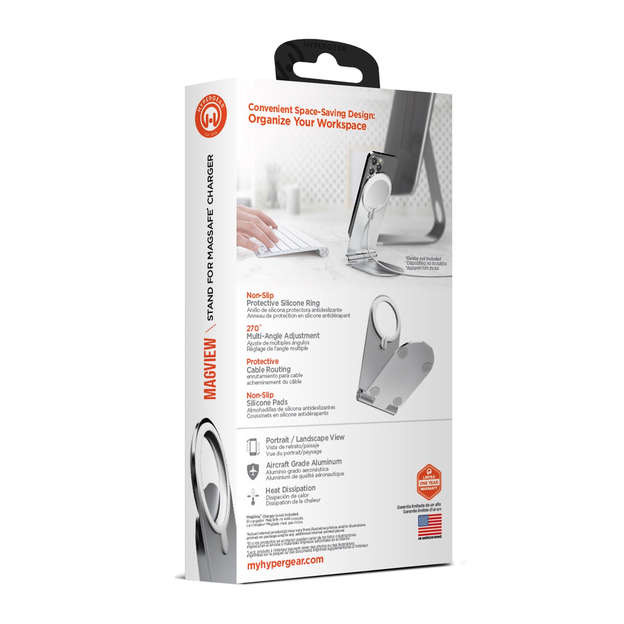 HyperGear Aluminum MagView Stand for MagSafe Charger - 15-12159
