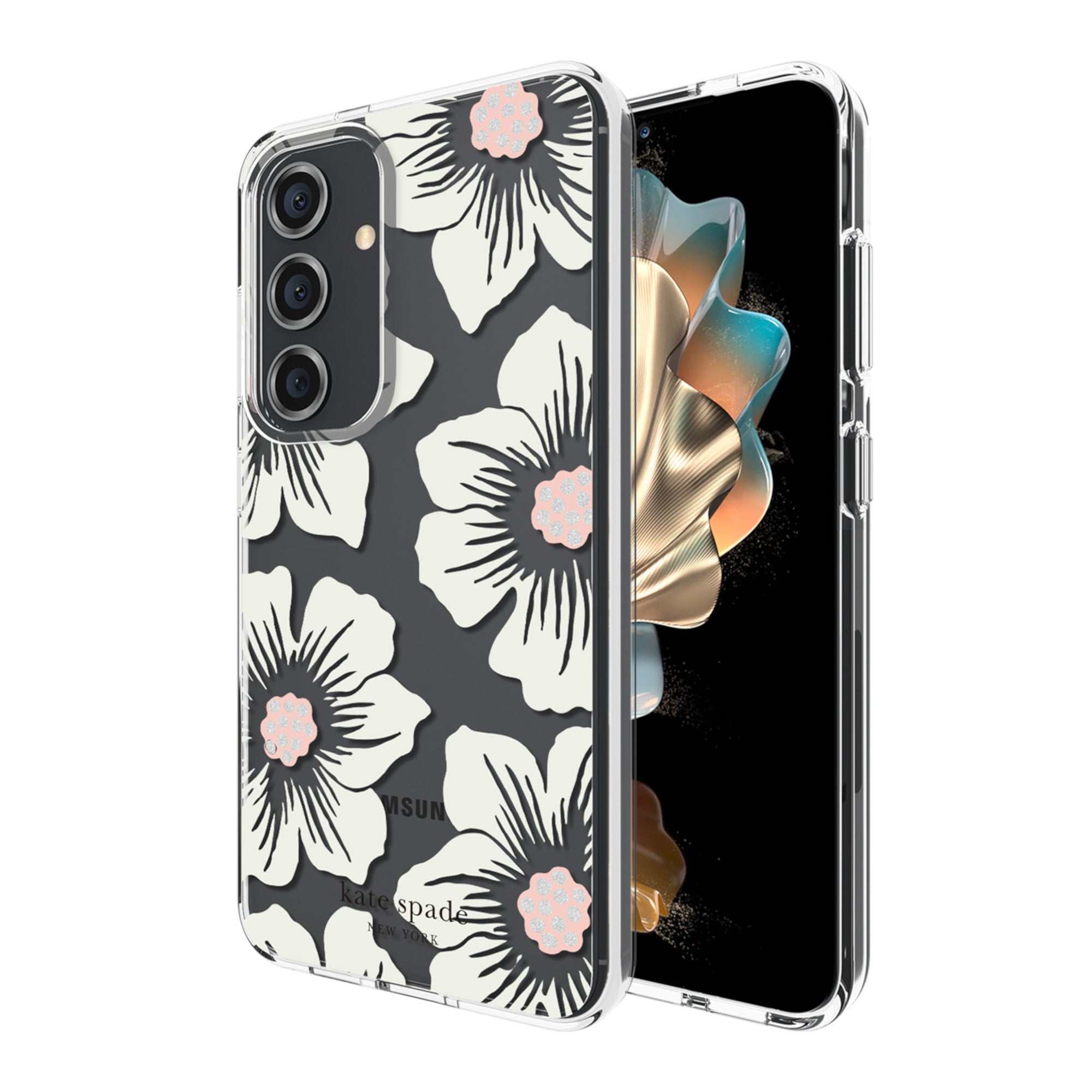 Samsung Galaxy S24 5G Kate Spade Protective Hardshell Case - Hollyhock Cream - 15-12434