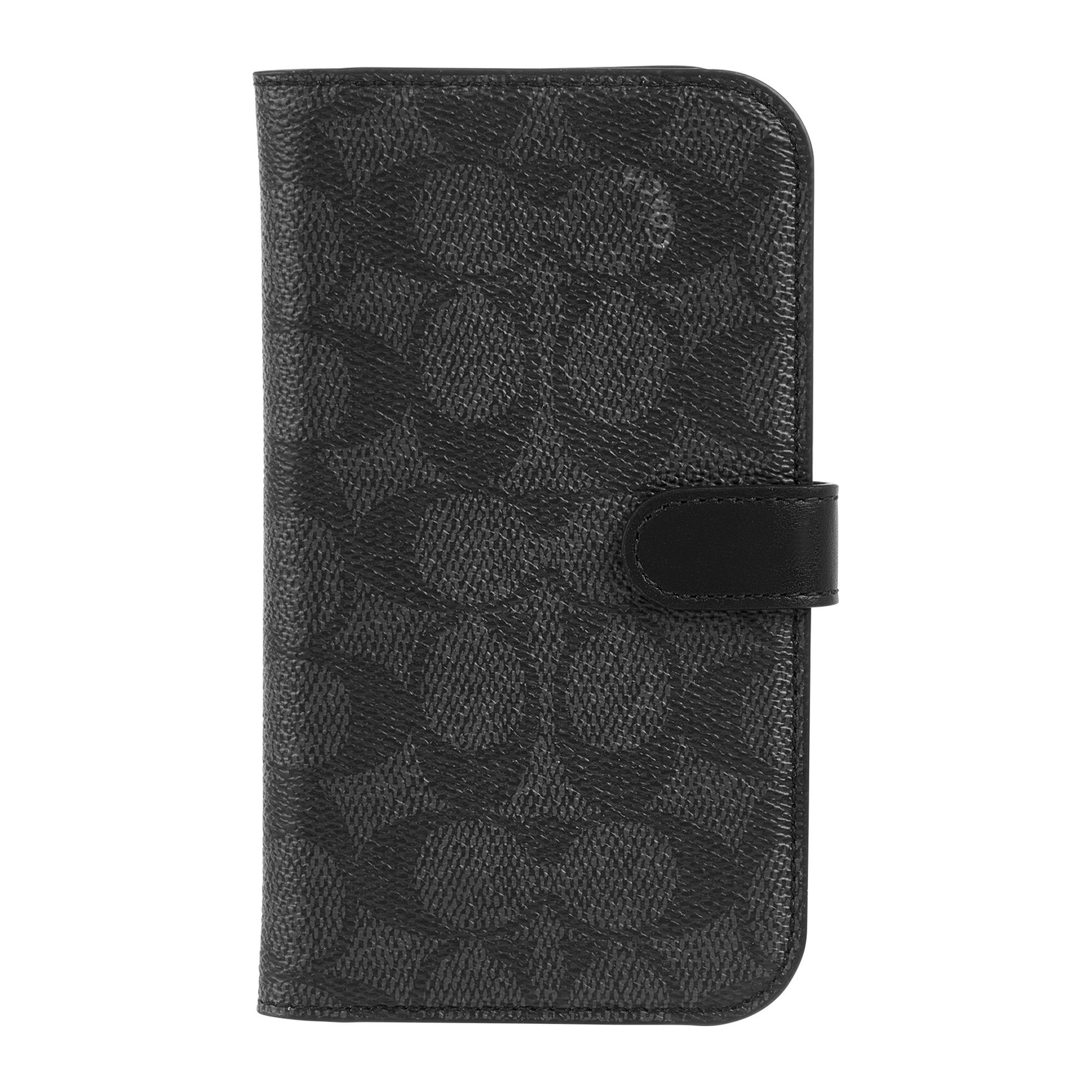 iPhone 15/14/13 Coach Folio Signature C Case - Charcoal - 15-12436