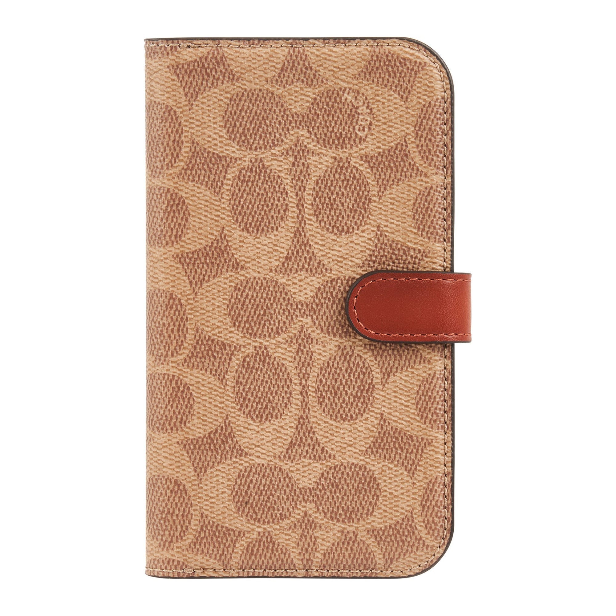 iPhone 15/14/13 Coach Folio Signature C Case - Tan - 15-12437