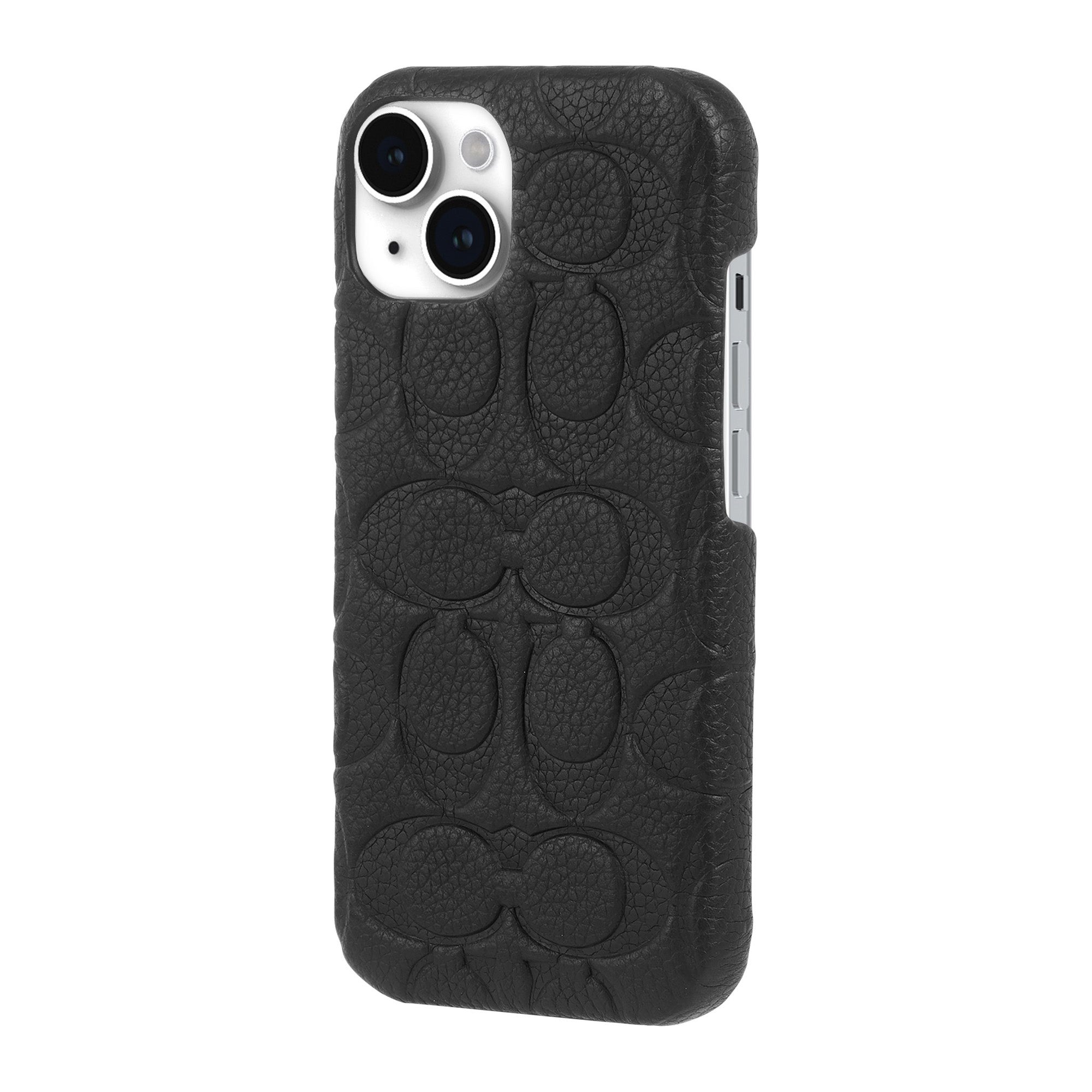 iPhone 15/14/13 Coach Leather Slim Wrap Signature C Case - Black Emboss - 15-12438