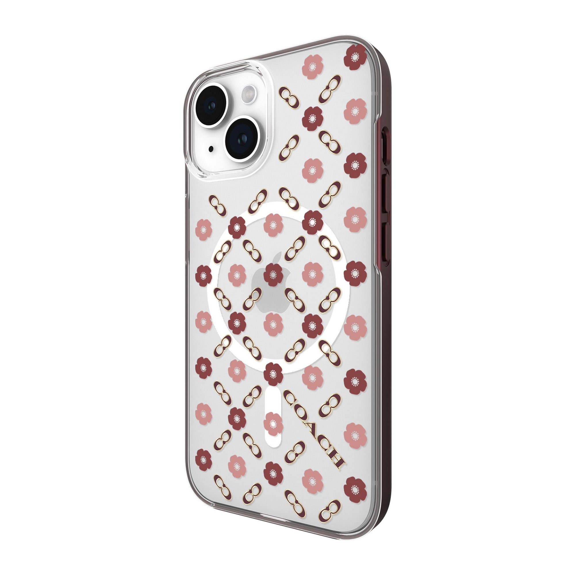 iPhone 15/14/13 Coach Protective Case w/MagSafe - Tea Rose - 15-12443