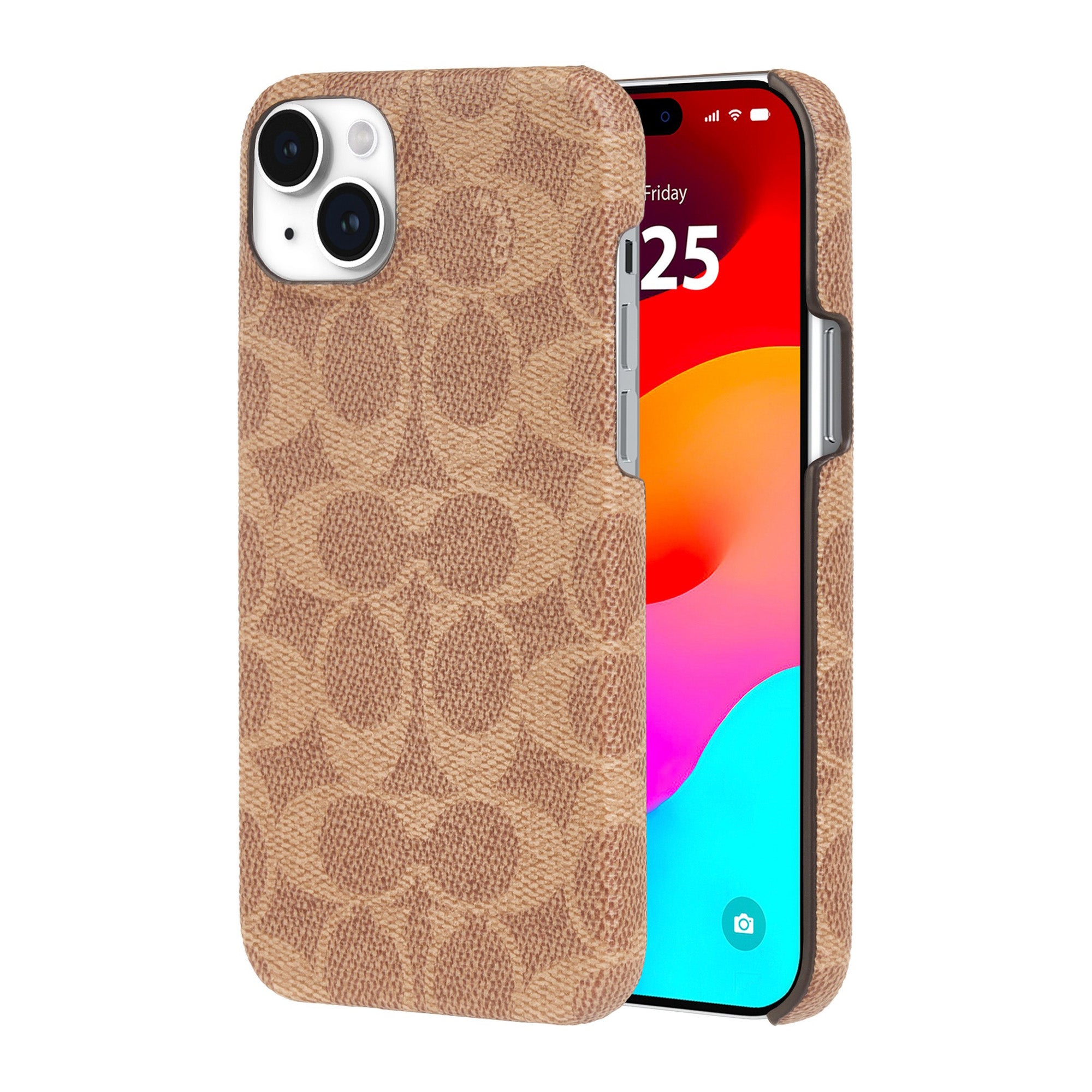 iPhone 15/14/13 Coach Slim Wrap Signature C Case - Tan - 15-12445