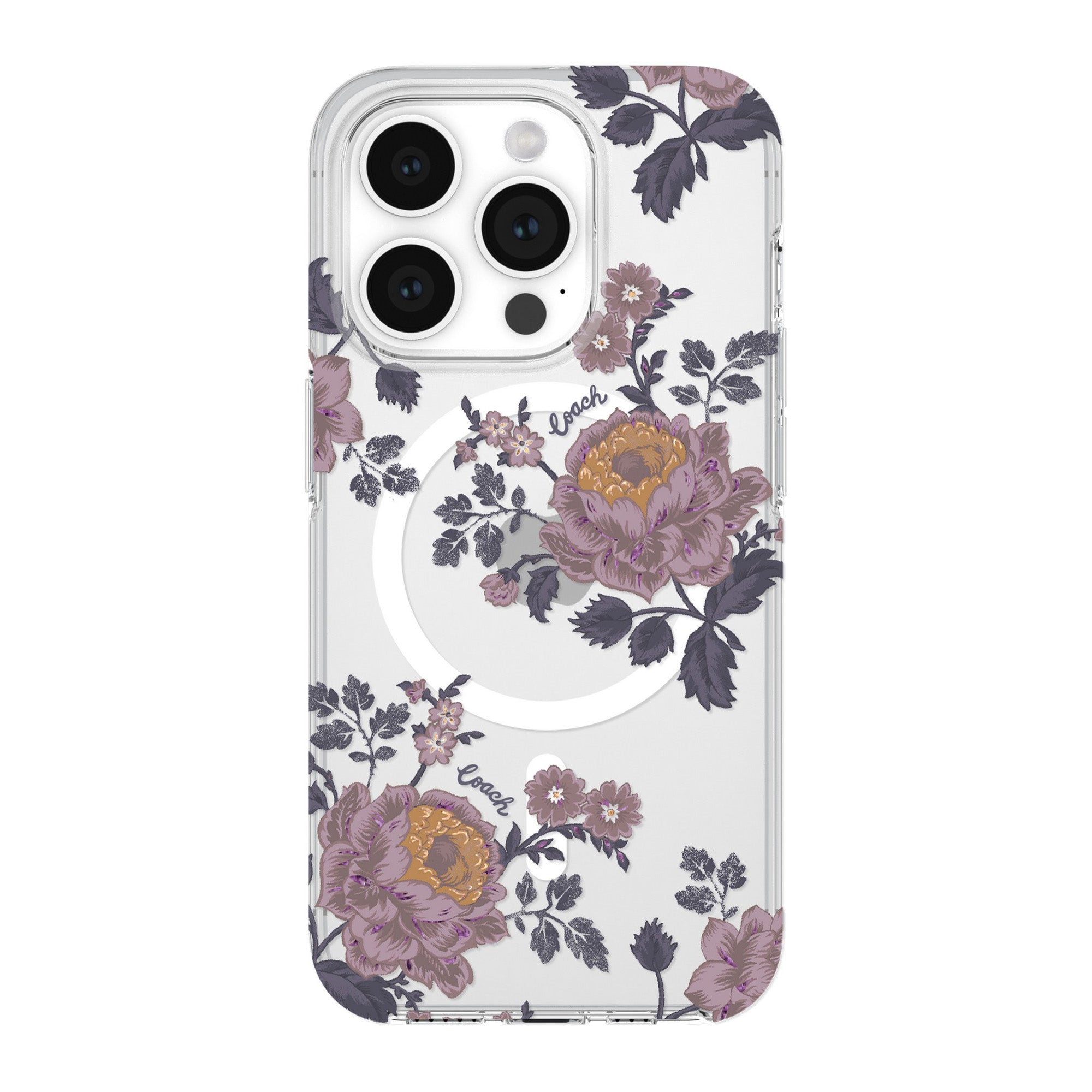 iPhone 15 Pro Coach Protective Case w/MagSafe - Moody Floral - 15-12450