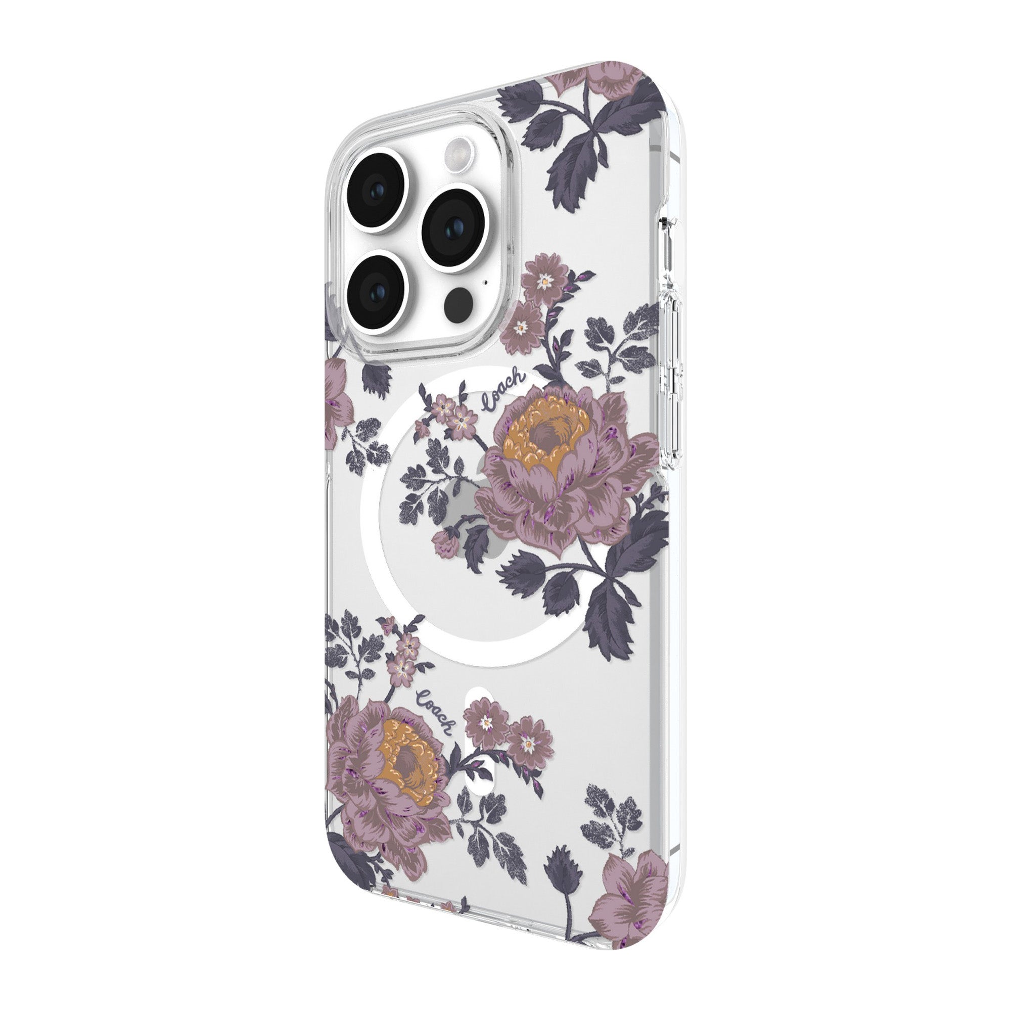 iPhone 15 Pro Coach Protective Case w/MagSafe - Moody Floral - 15-12450