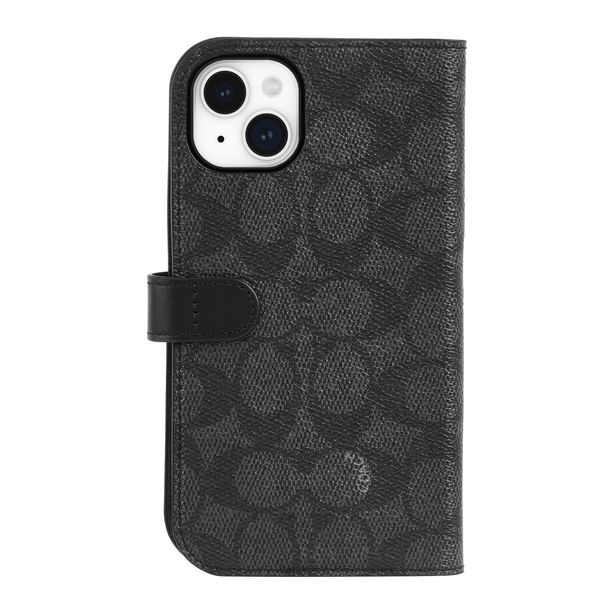 iPhone 15 Plus Coach Folio Signature C Case - Charcoal - 15-12455