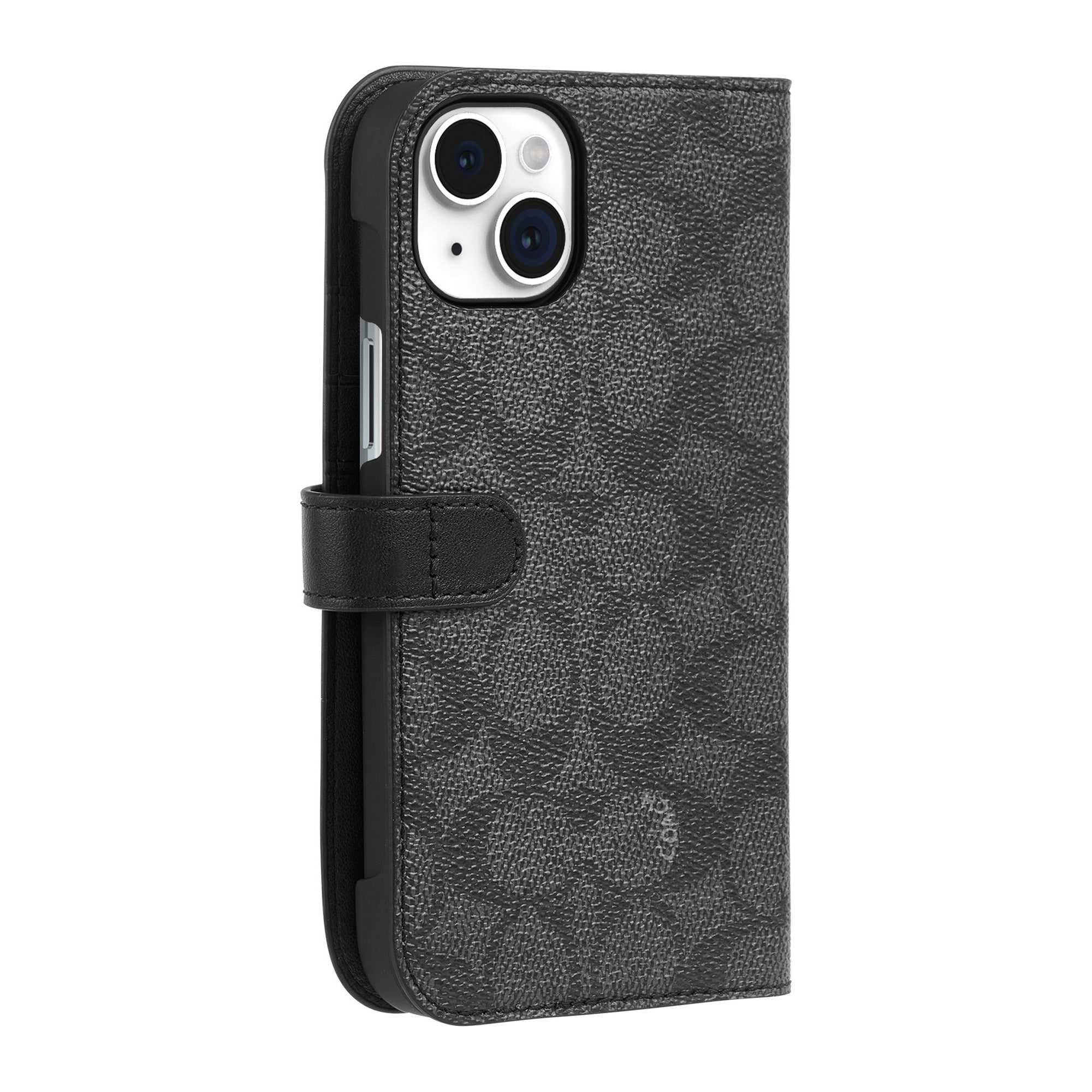 iPhone 15 Plus Coach Folio Signature C Case - Charcoal - 15-12455
