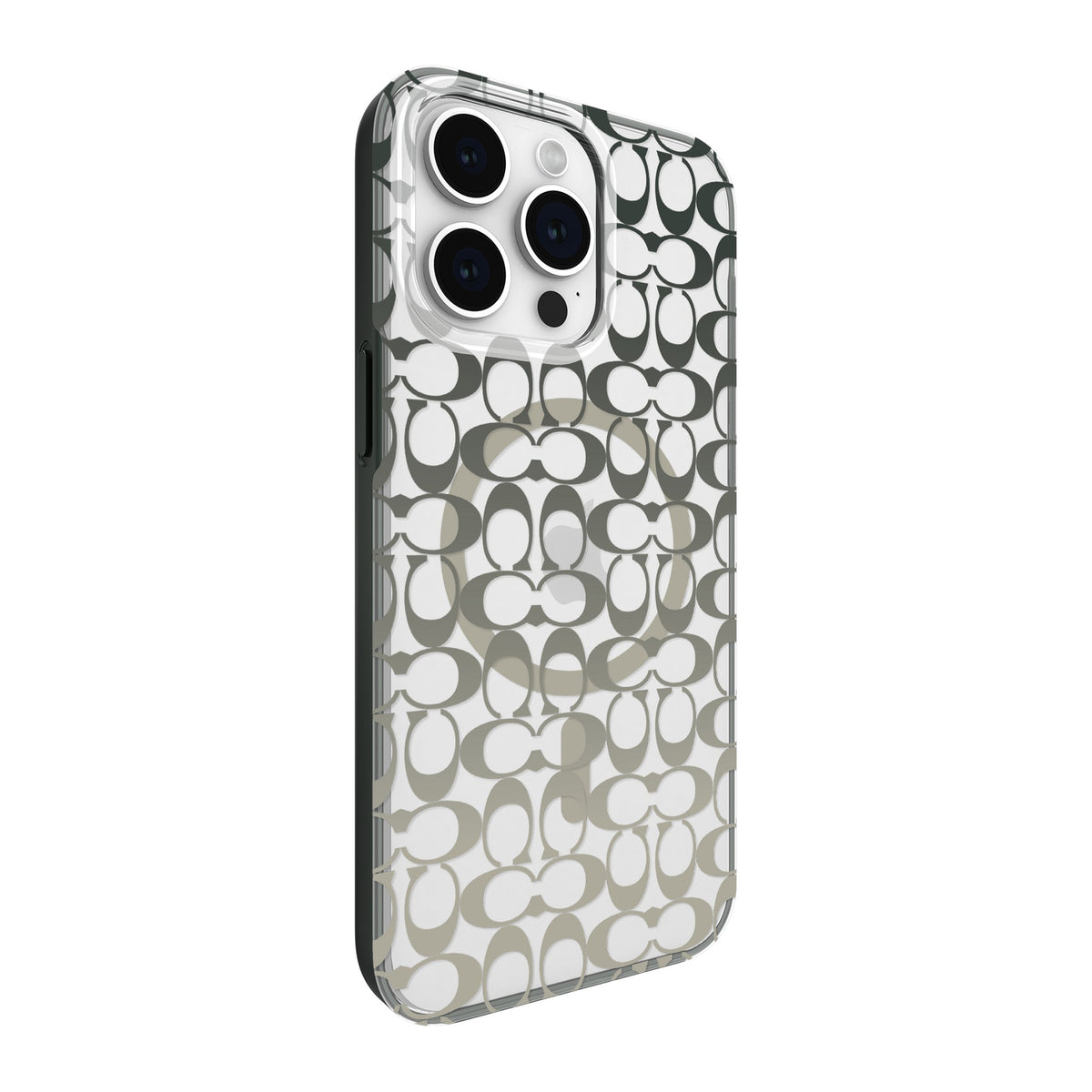 iPhone 15 Pro Max Coach Protective Signature C Case w/MagSafe - Ombre Deep Forest - 15-12464