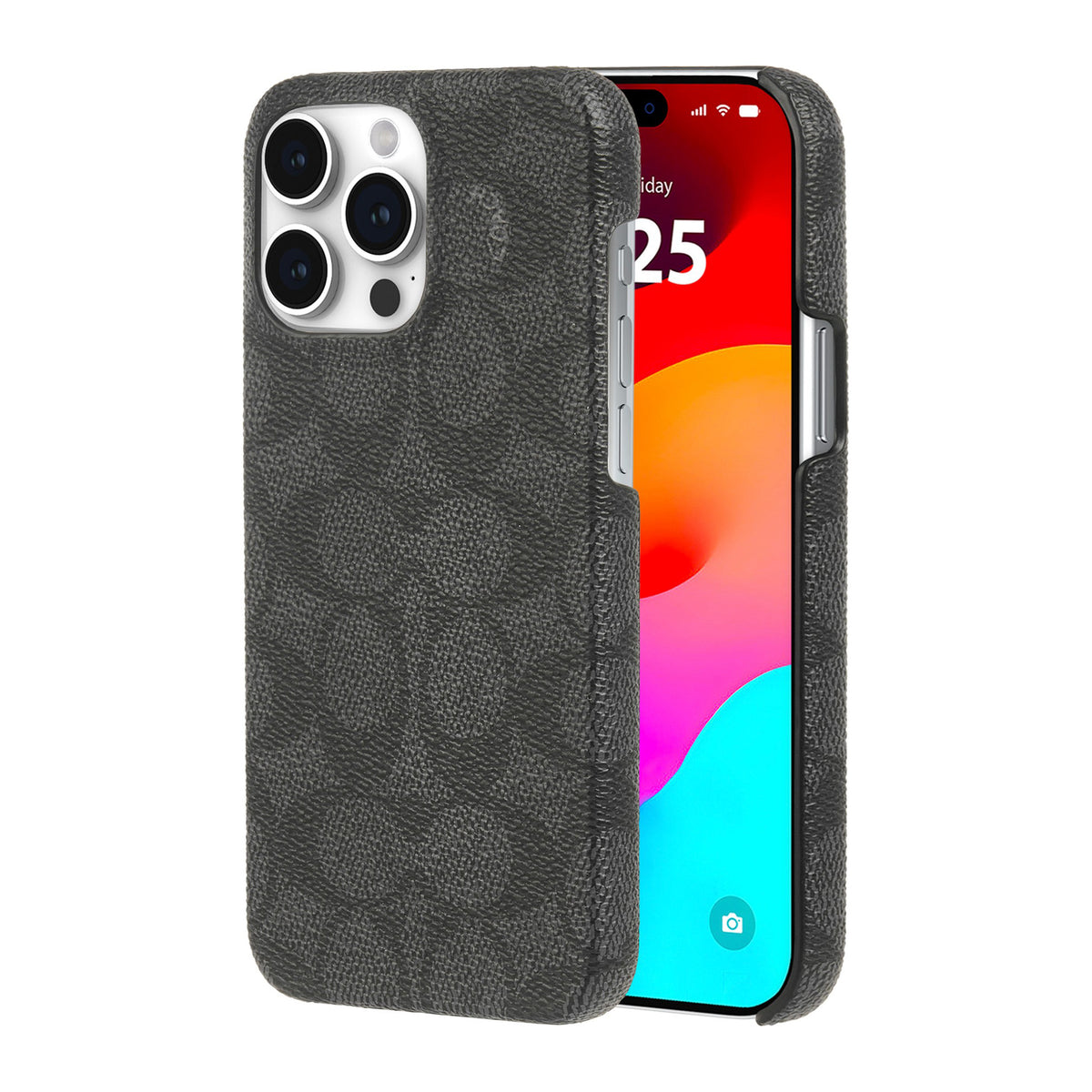 iPhone 15 Pro Max Coach Slim Wrap Signature C Case - Charcoal - 15-12466