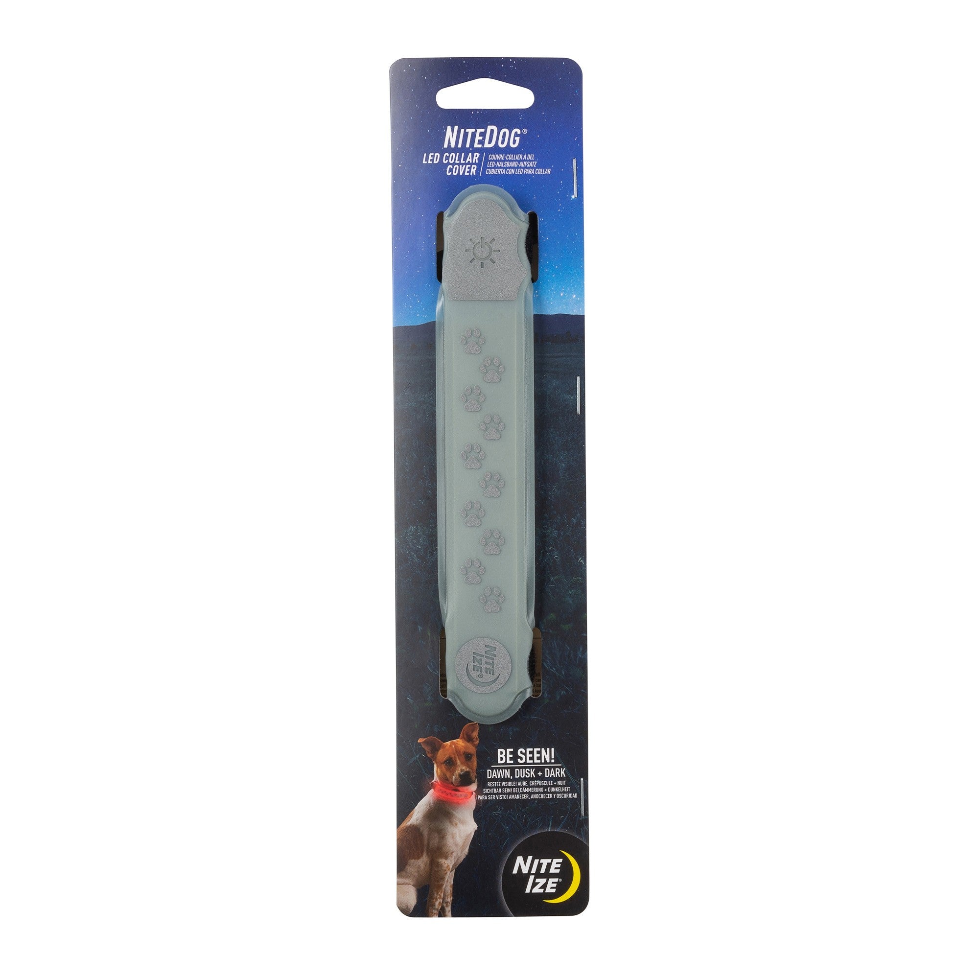 Nite Ize NiteDog Rechargeable Collar Cover - Grey - 15-12528