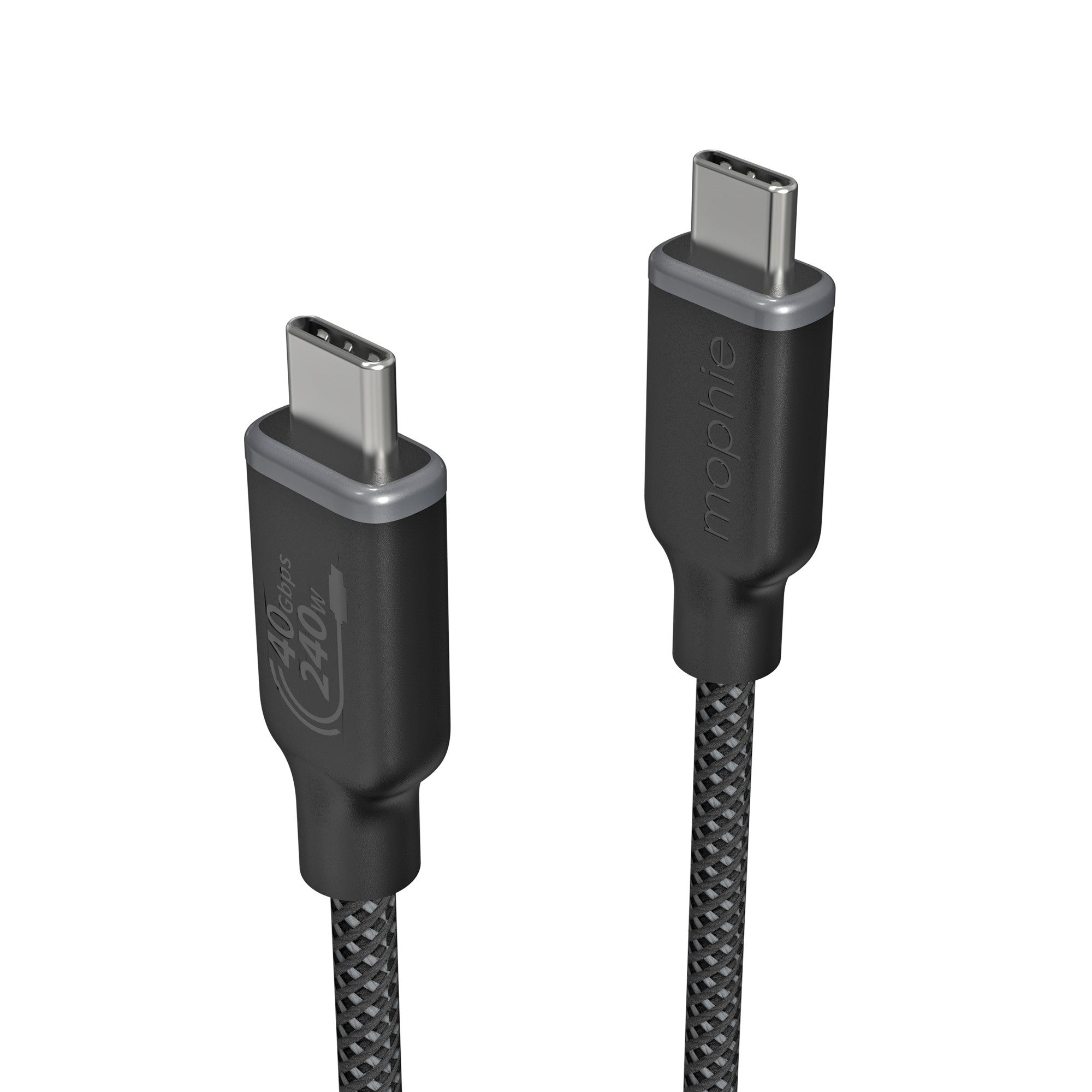 Mophie 80cm USB4 USB-C to USB-C Charge and Sync Cable - Black - 15-12594