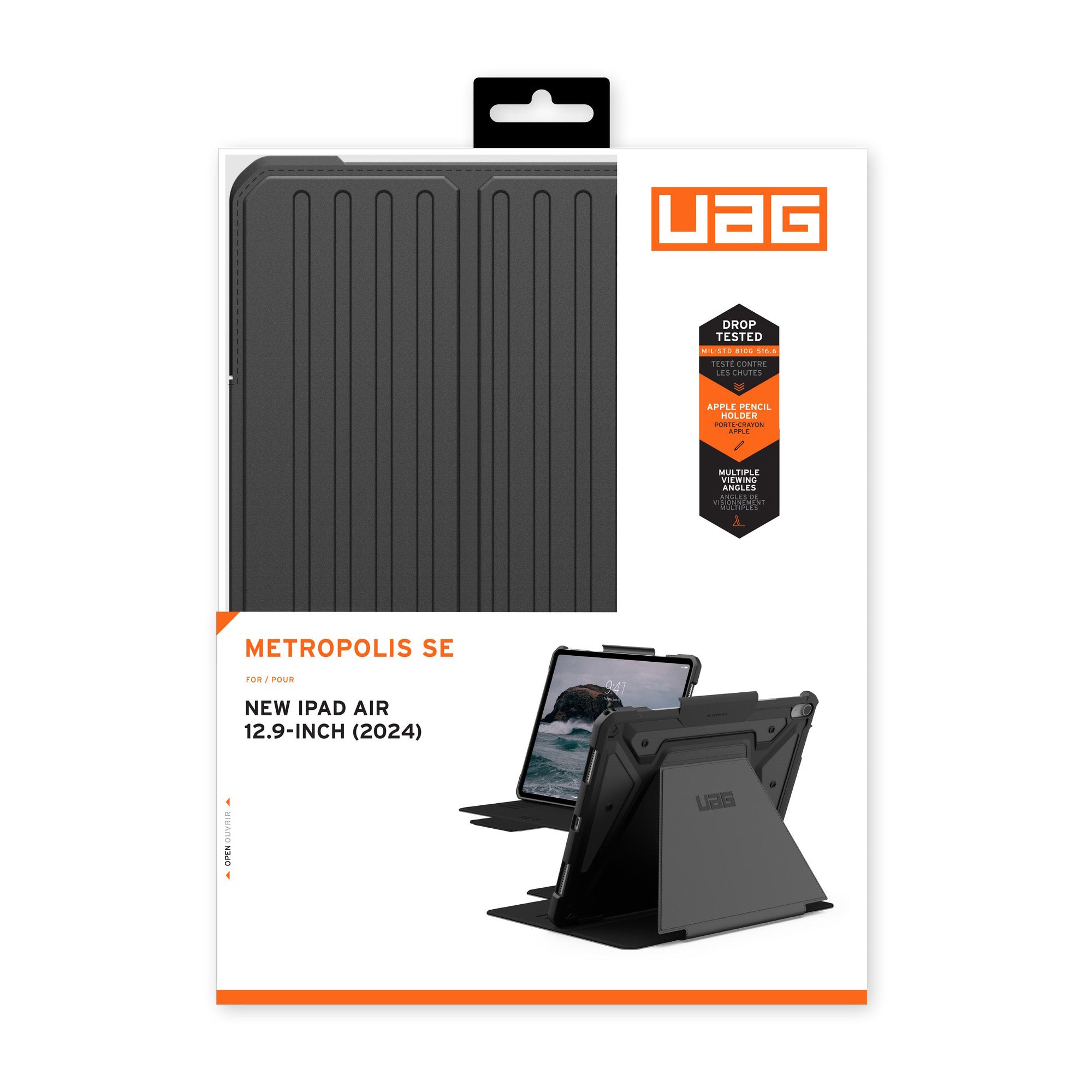 iPad Air 13-in M4/M3/M2 UAG Metropolis SE - Black - 15-12673