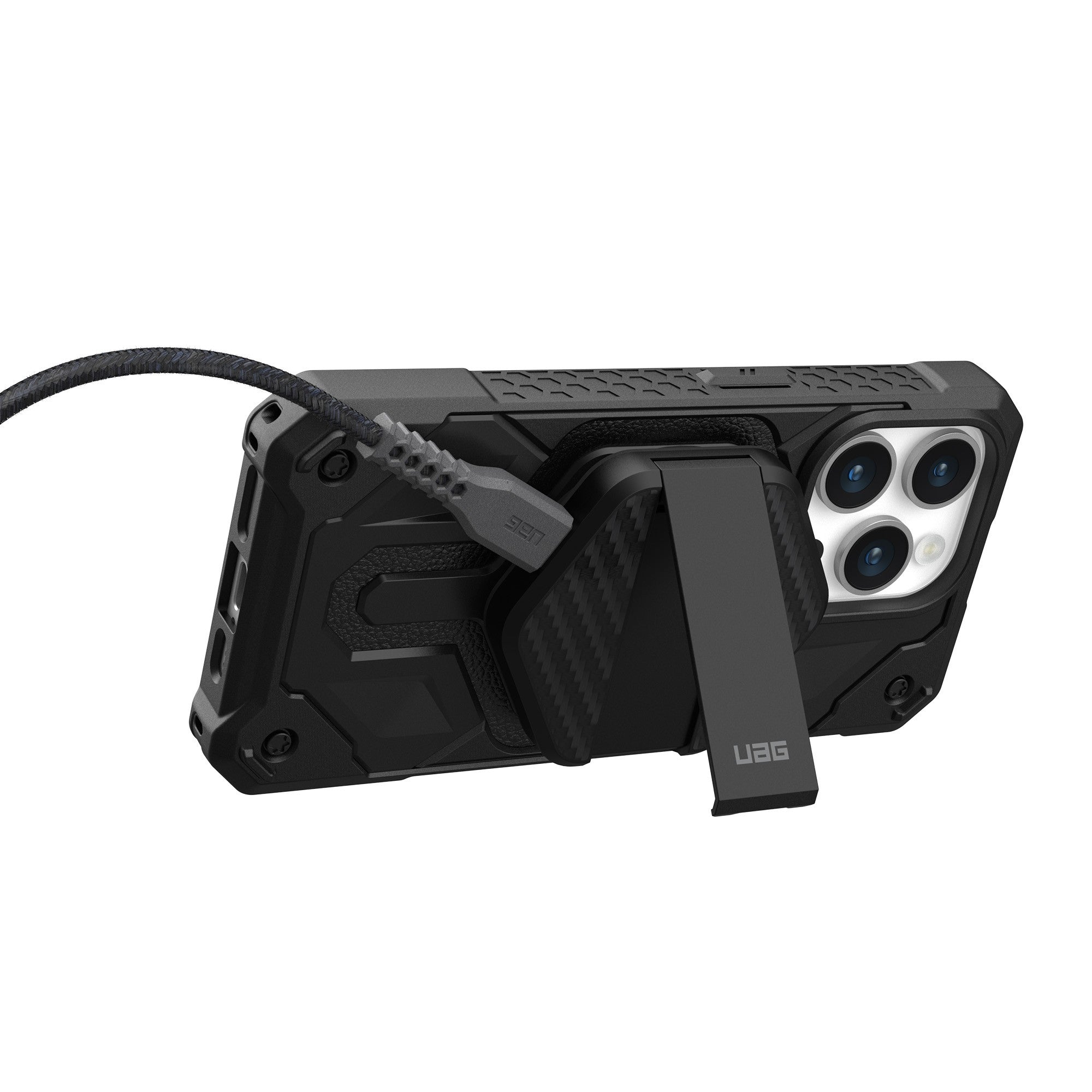 UAG 15W MagSafe Wireless Charging Pad w/Kickstand - Black - 15-12680