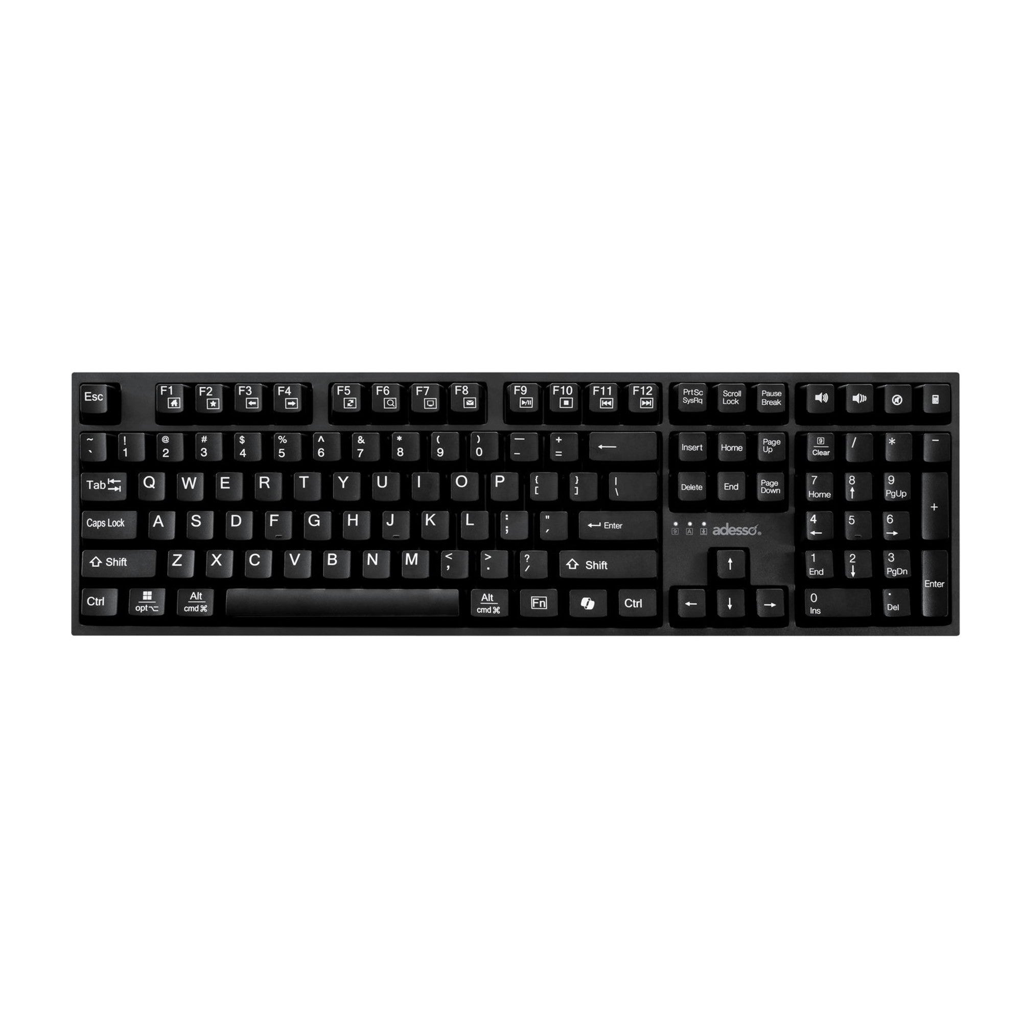 Adesso Multi OS Extra Large Print Desktop Mechanical keyboard - 15-12854