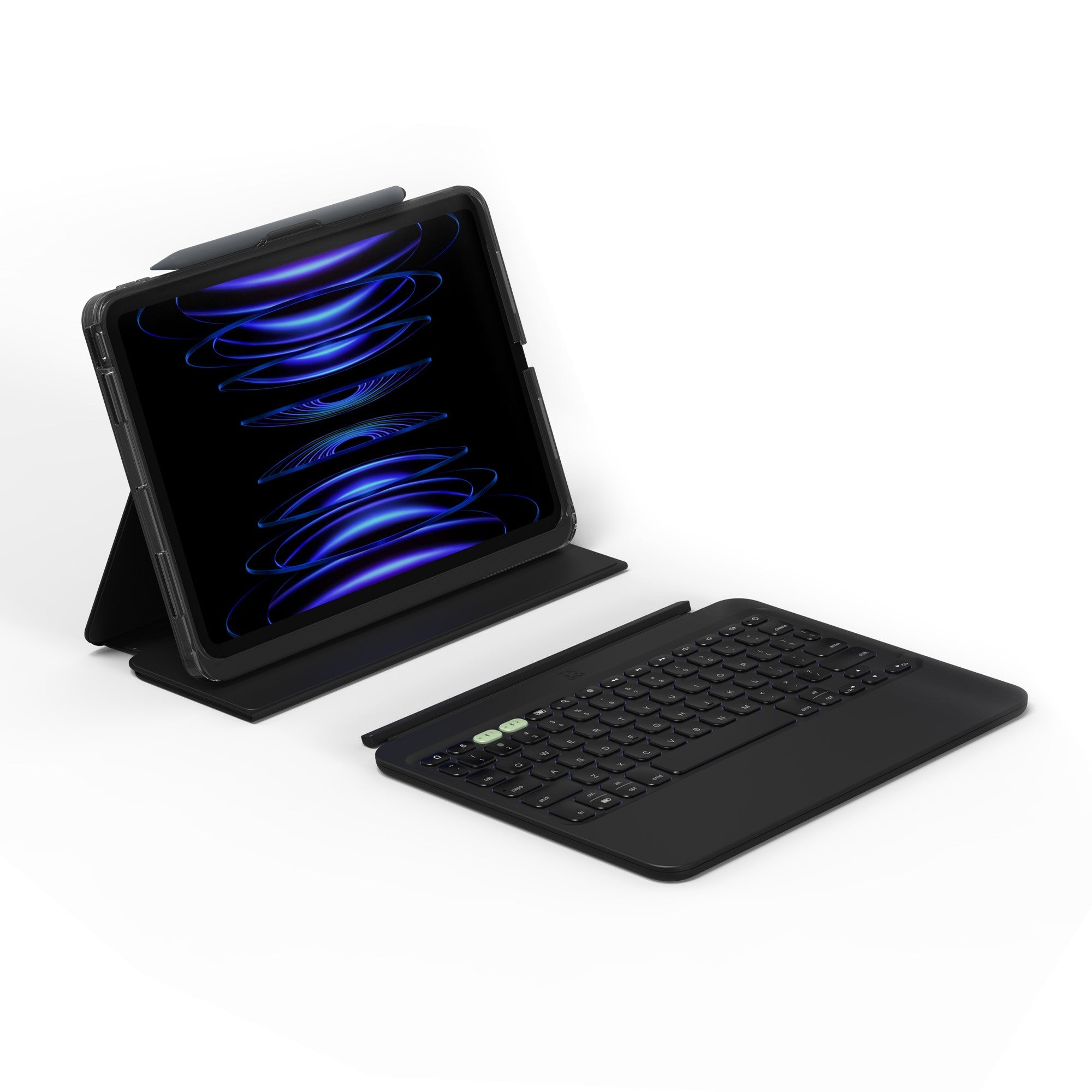 iPad Pro 11-in M5/M4 ZAGG Pro Keys 2 Keyboard - Black - 15-12889
