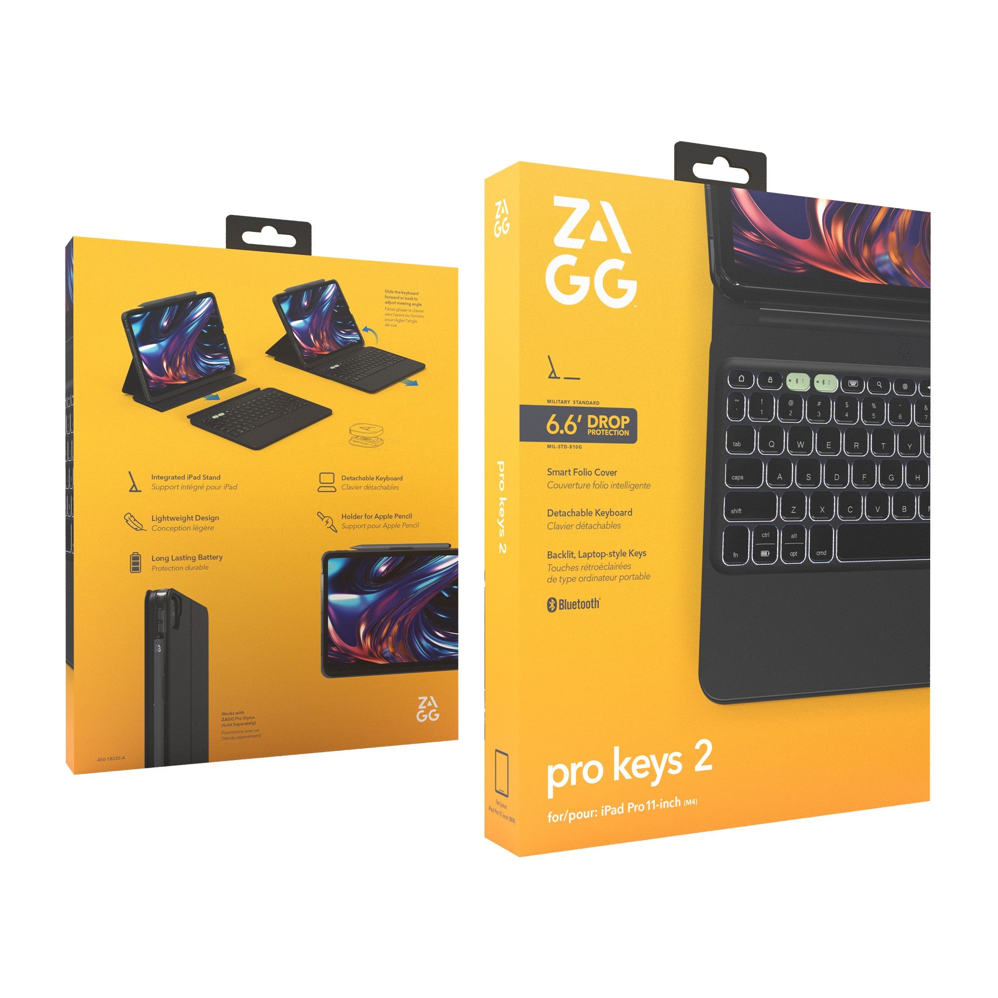 iPad Air 13-in M4/M3/M2 ZAGG Pro Keys 2 Keyboard - Black - 15-12892