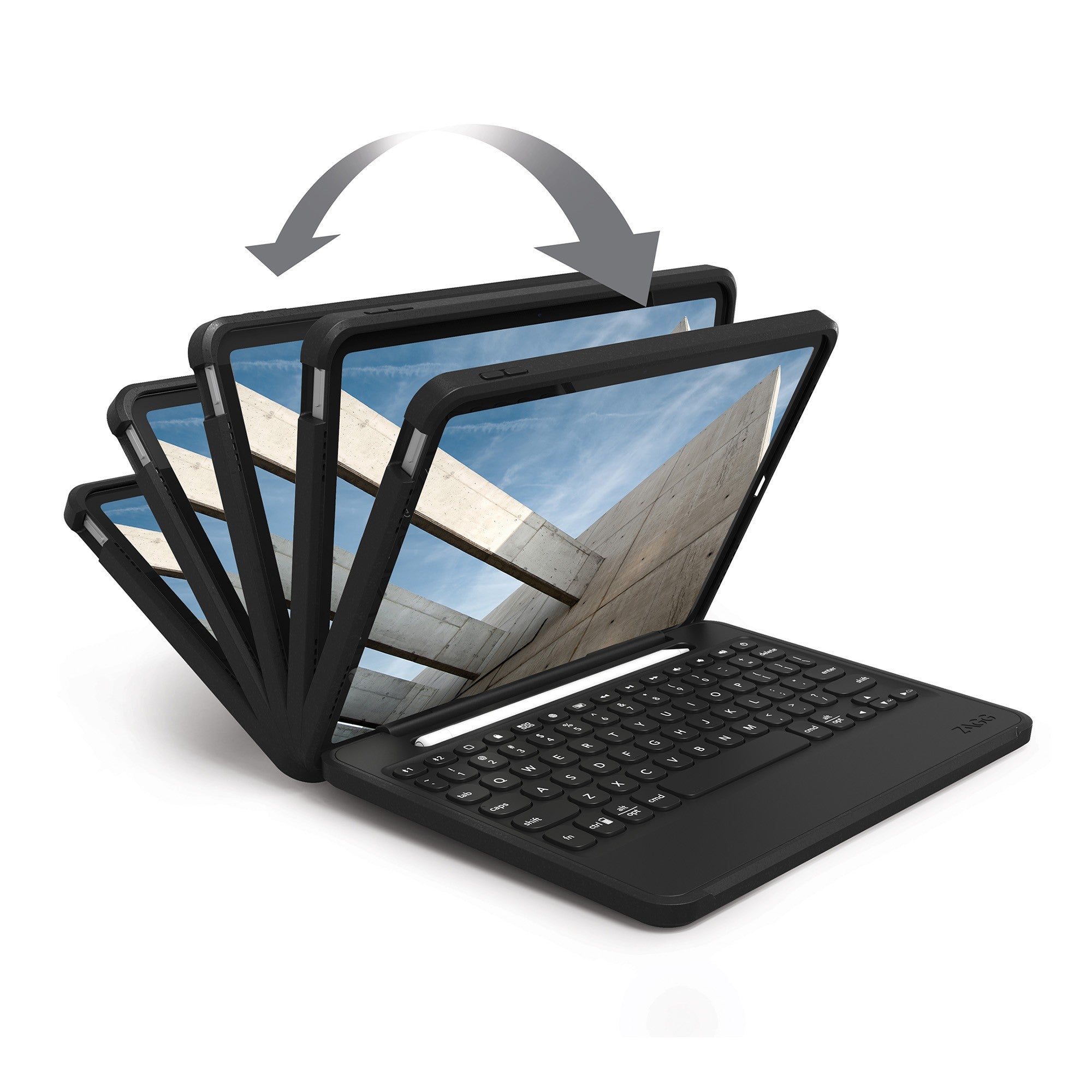 iPad A16/iPad 10th Gen ZAGG Pro Keys Rugged Keyboard - Black - 15-12893