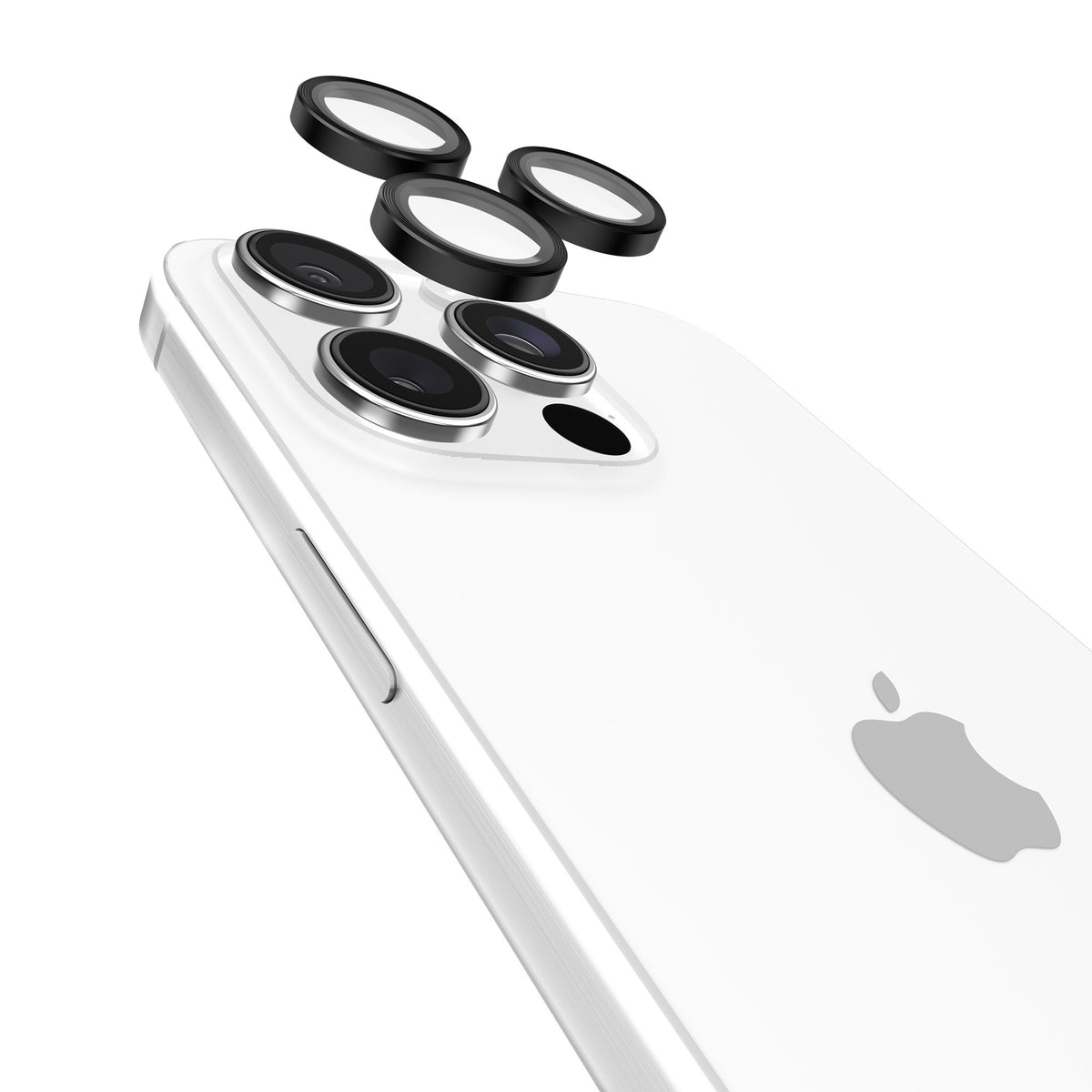 iPhone 16 Pro Max/16 Pro Case-Mate Aluminum Ring Glass Lens Protector - Black - 15-13312