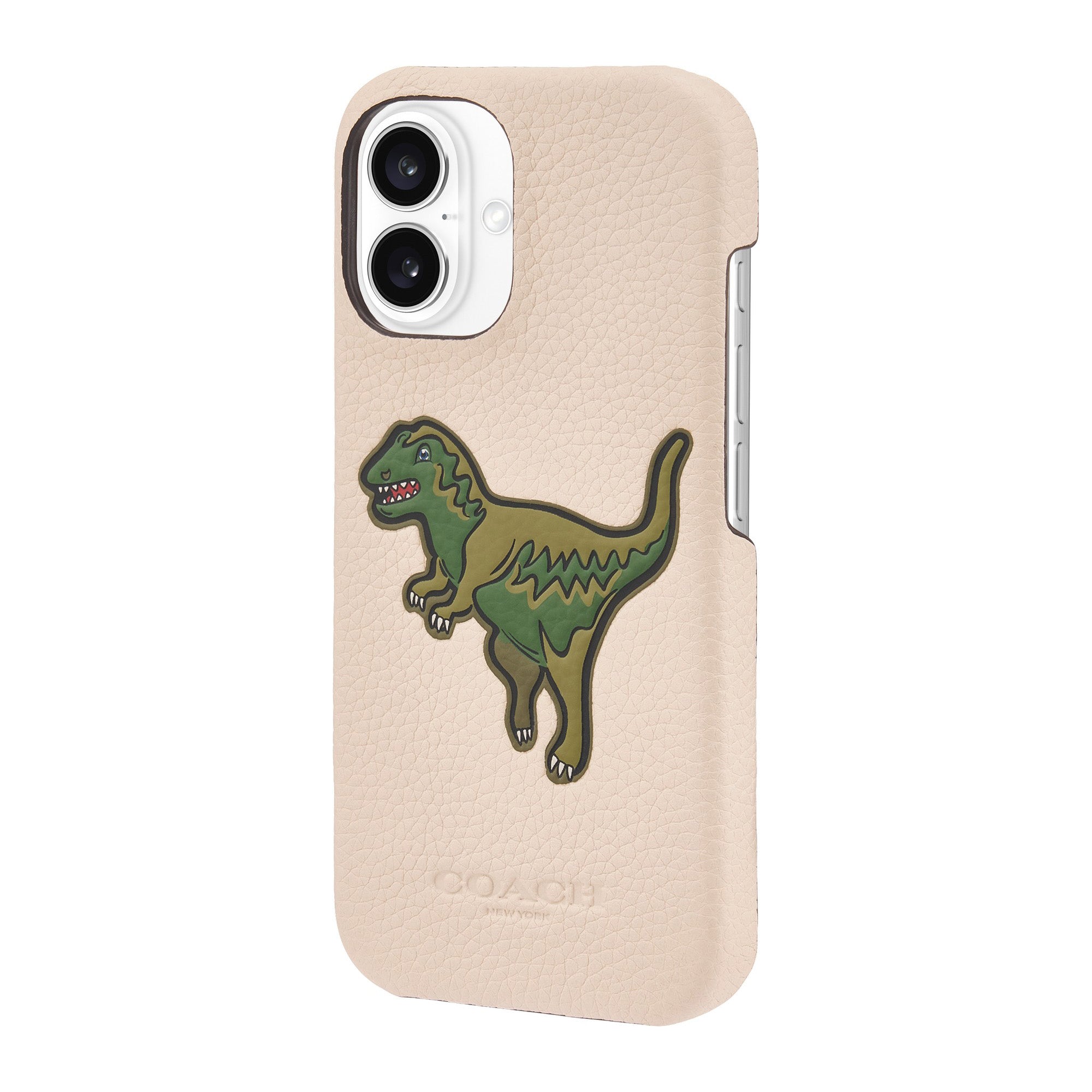iPhone 16 Coach Leather Slim Wrap Case - Ivory Rexy - 15-13364