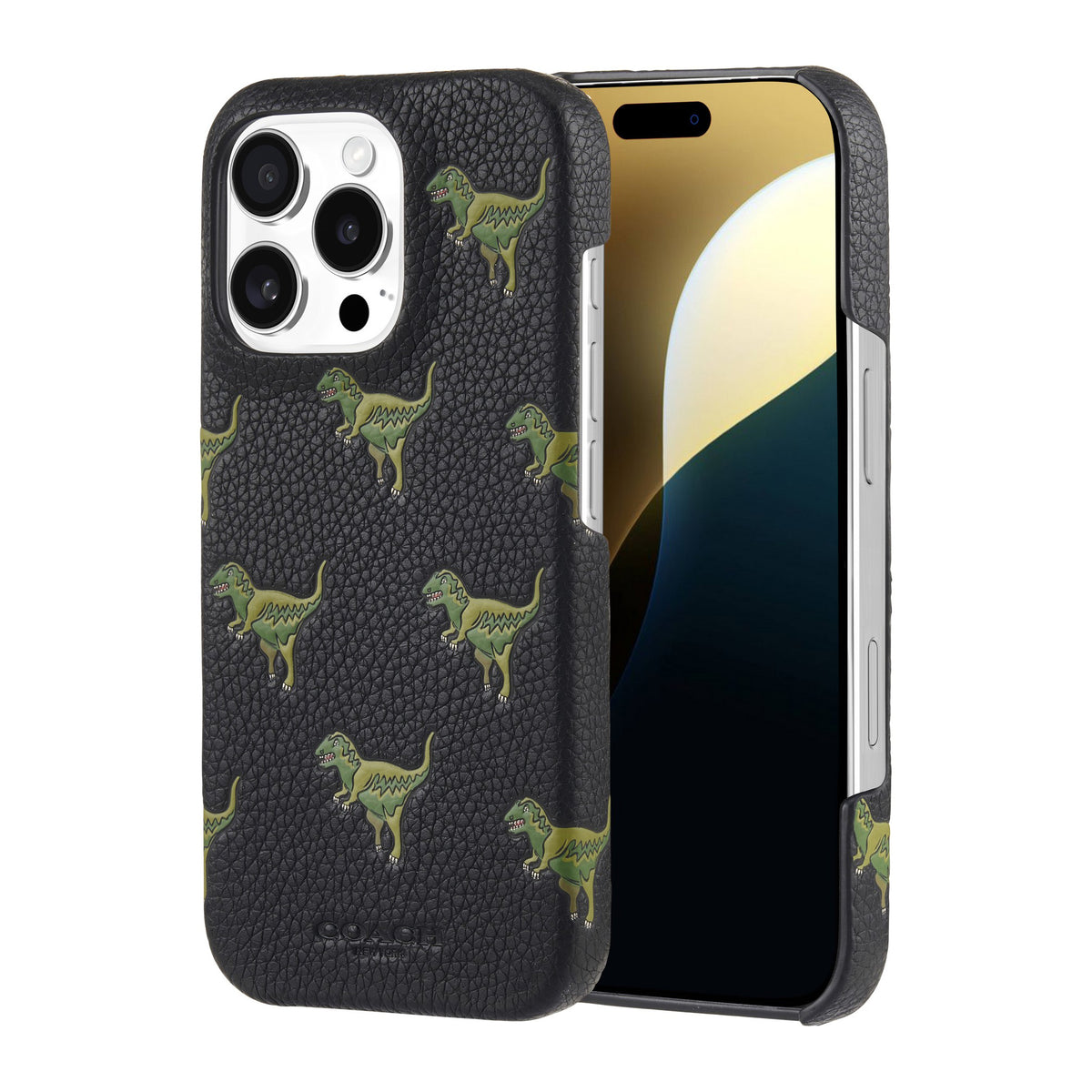 iPhone 16 Pro Coach Leather Slim Wrap Case - Repeat Rexy - 15-13370