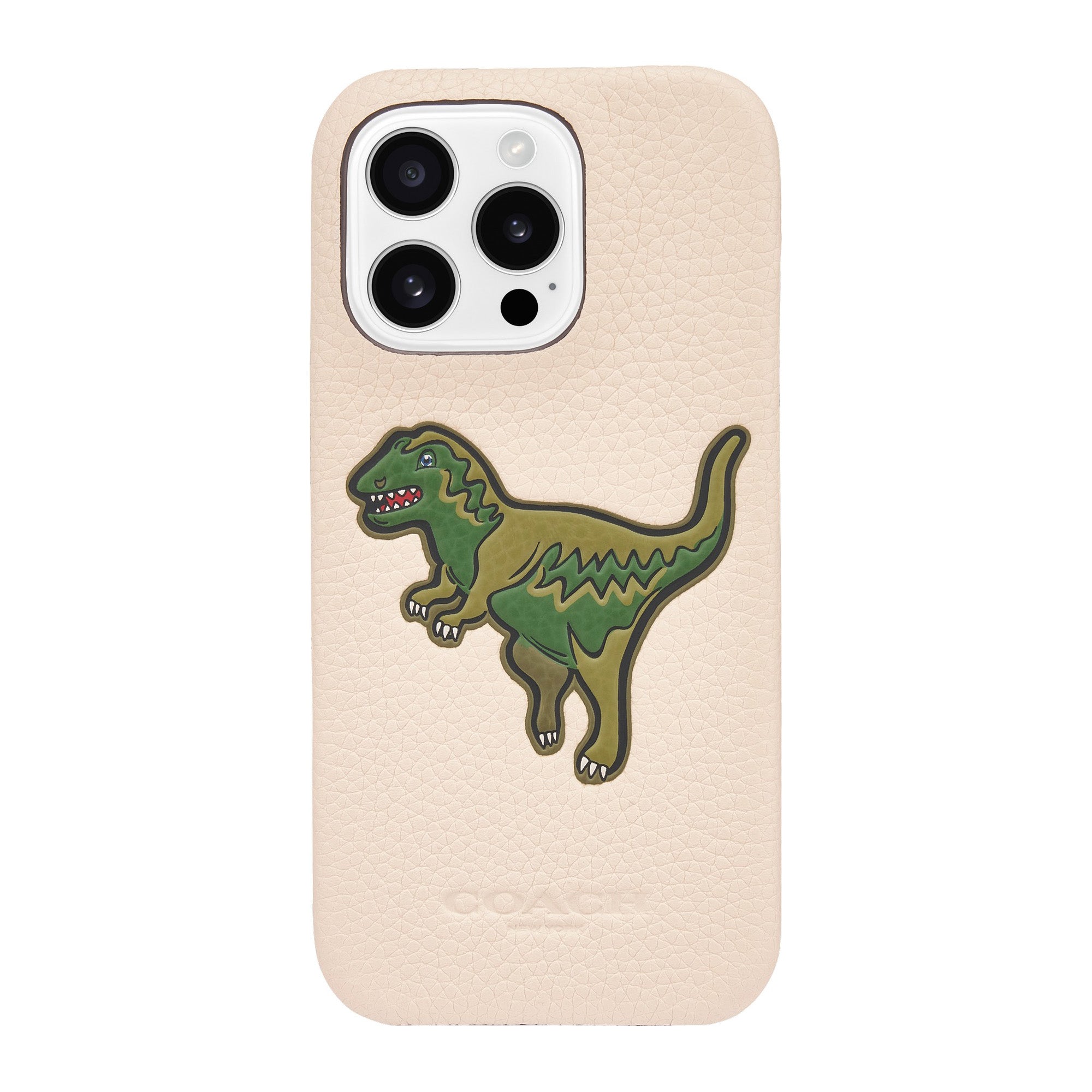 iPhone 16 Pro Coach Leather Slim Wrap Case - Ivory Rexy - 15-13371