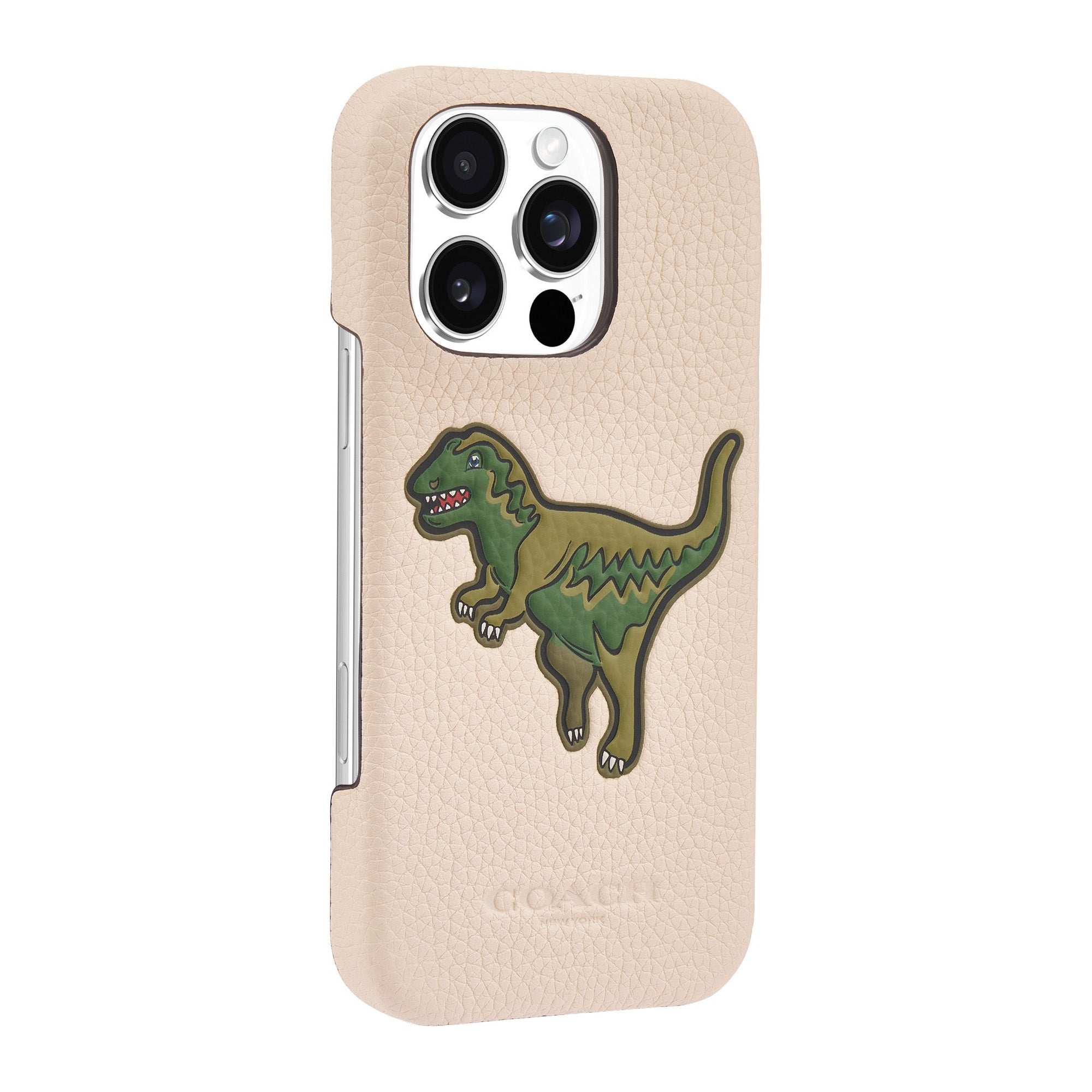 iPhone 16 Pro Coach Leather Slim Wrap Case - Ivory Rexy - 15-13371
